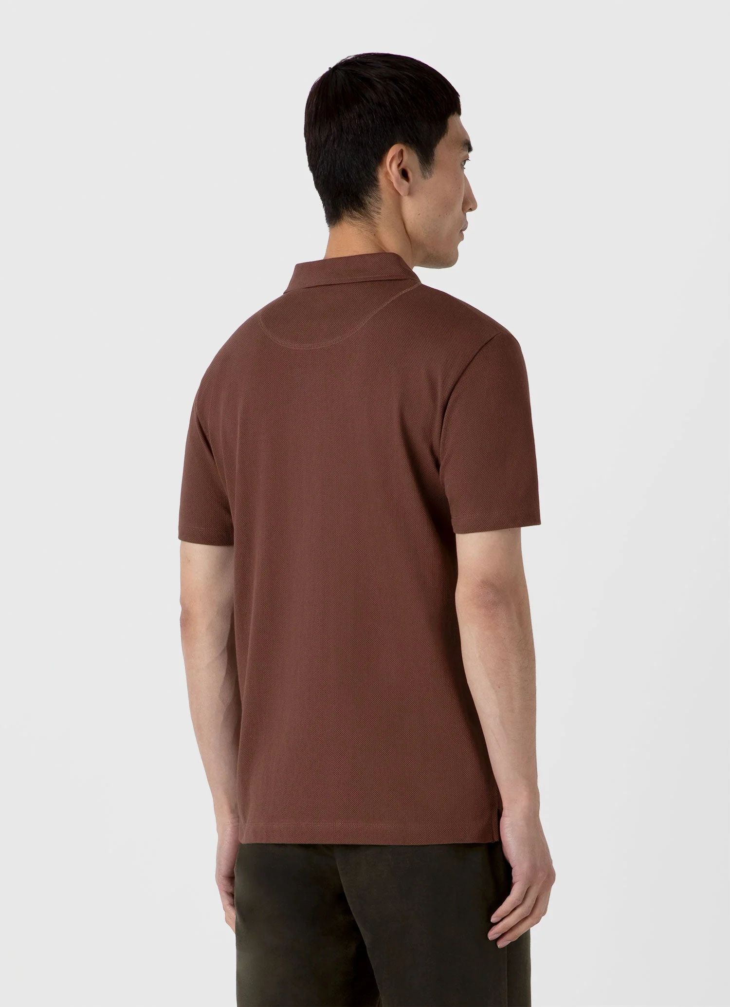 Men's Riviera Polo Shirt in Cocoa Brown - Image 5