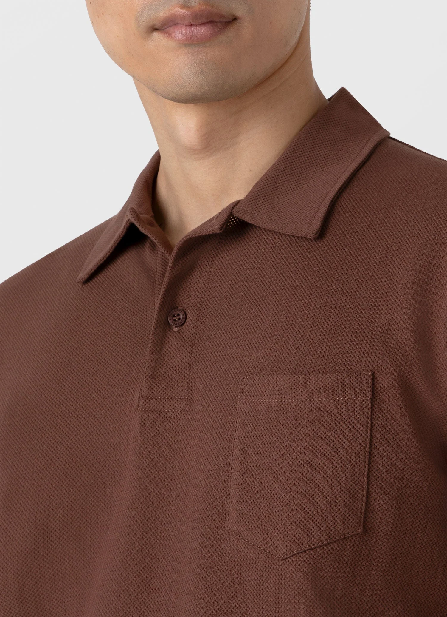 Men's Riviera Polo Shirt in Cocoa Brown - Image 6