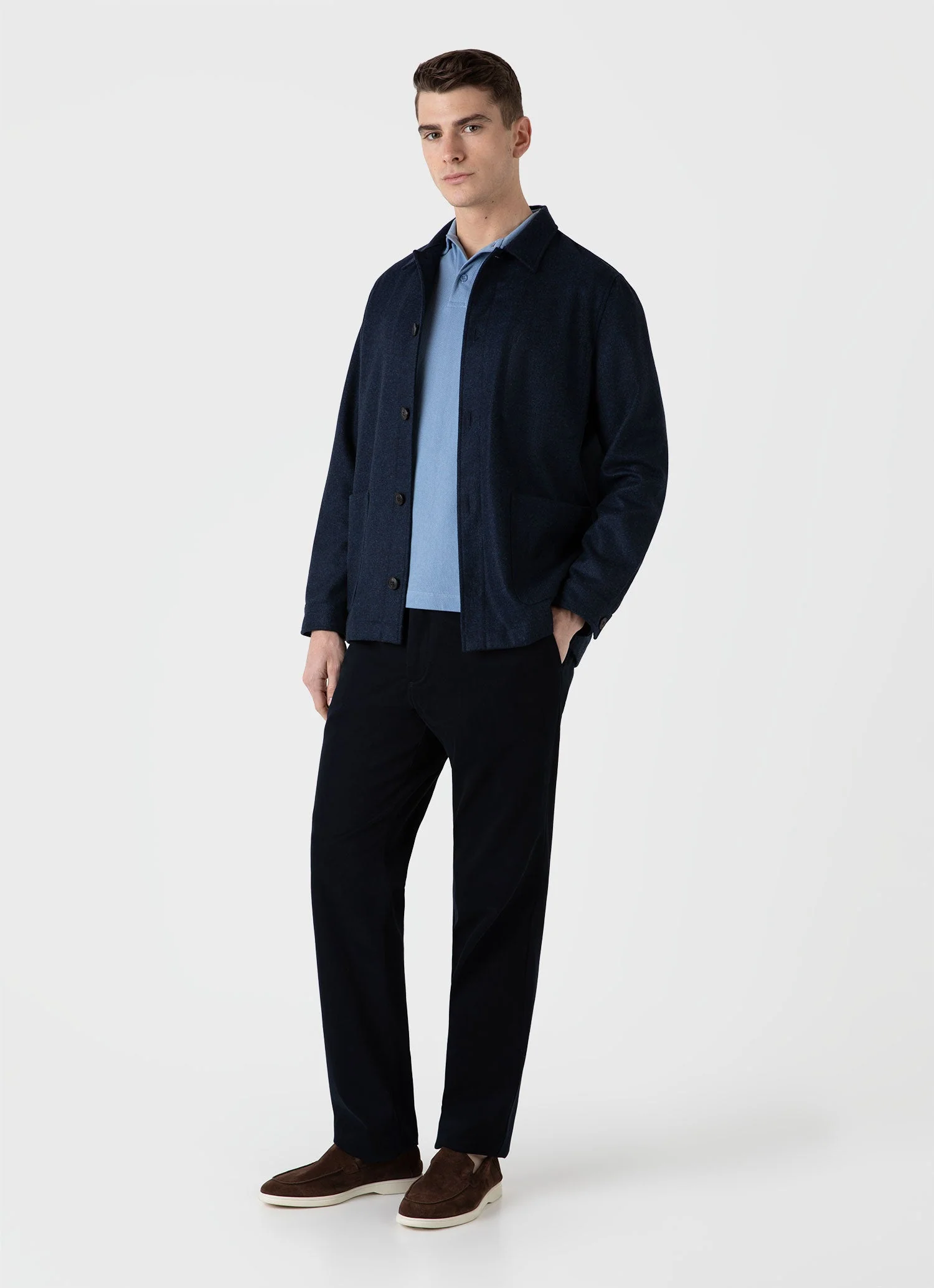 Men's Riviera Polo Shirt in Cornflower - Image 3