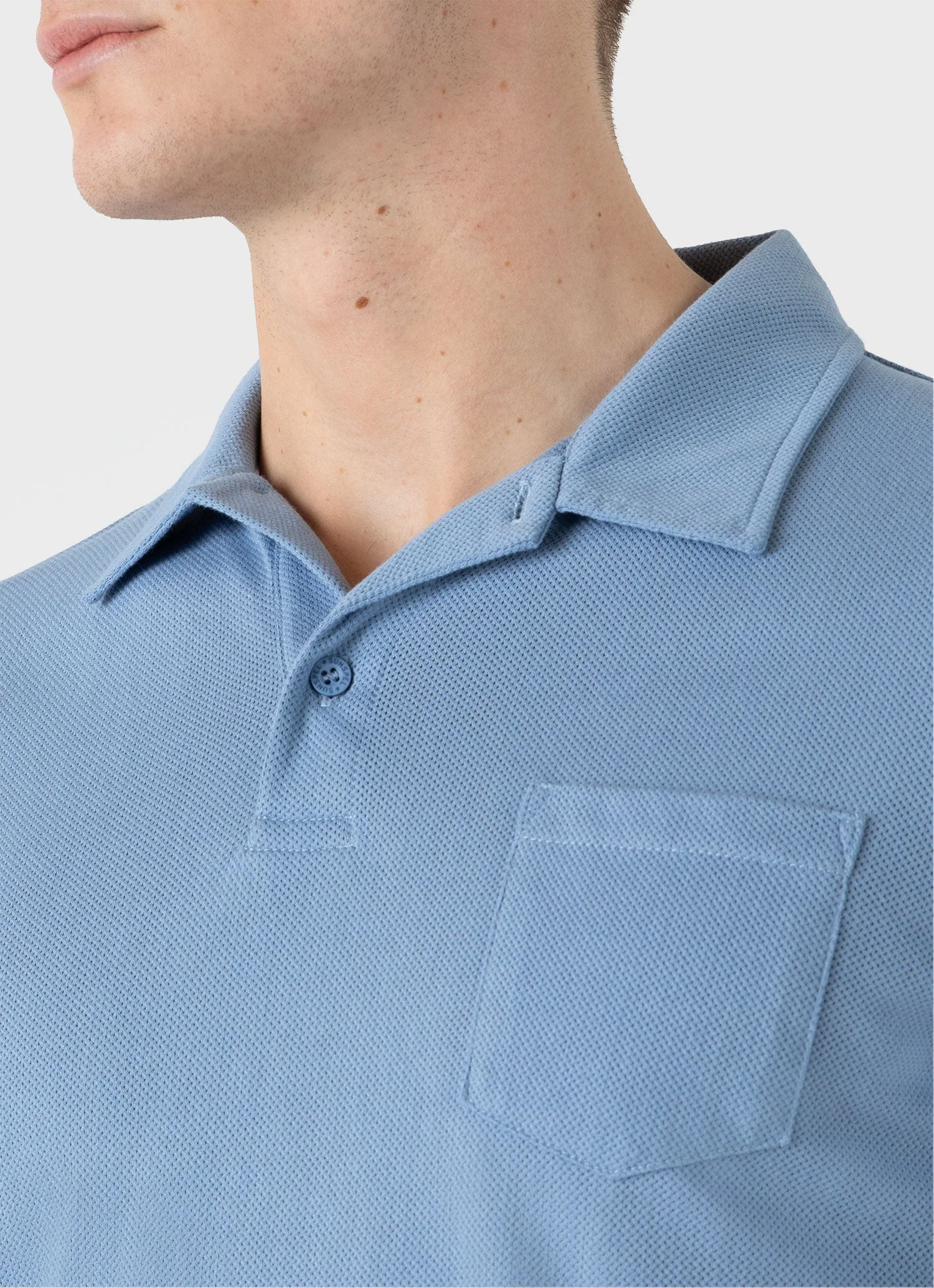 Men's Riviera Polo Shirt in Cornflower - Image 6
