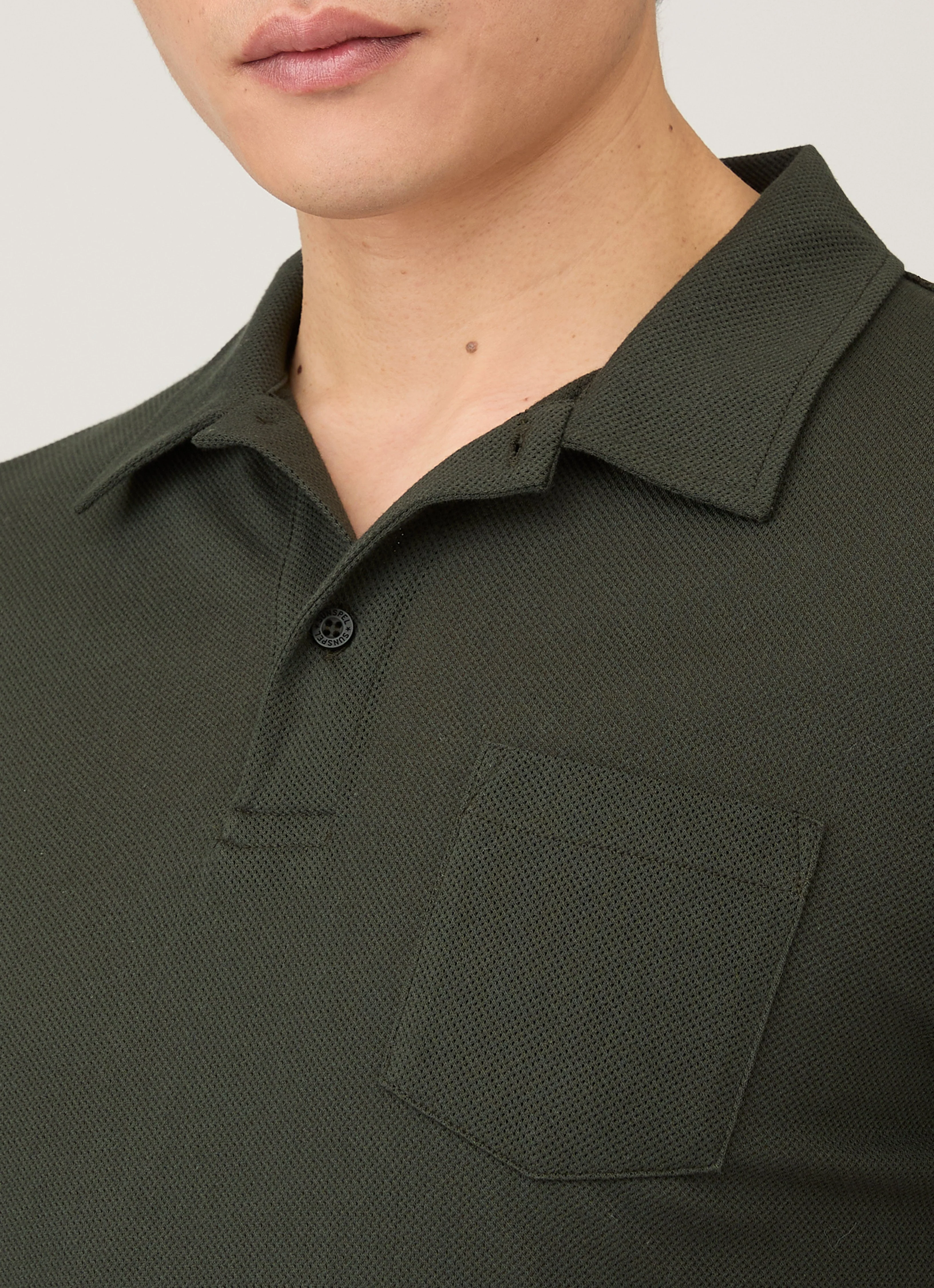 Men's Riviera Polo Shirt in Dark Green - Image 6