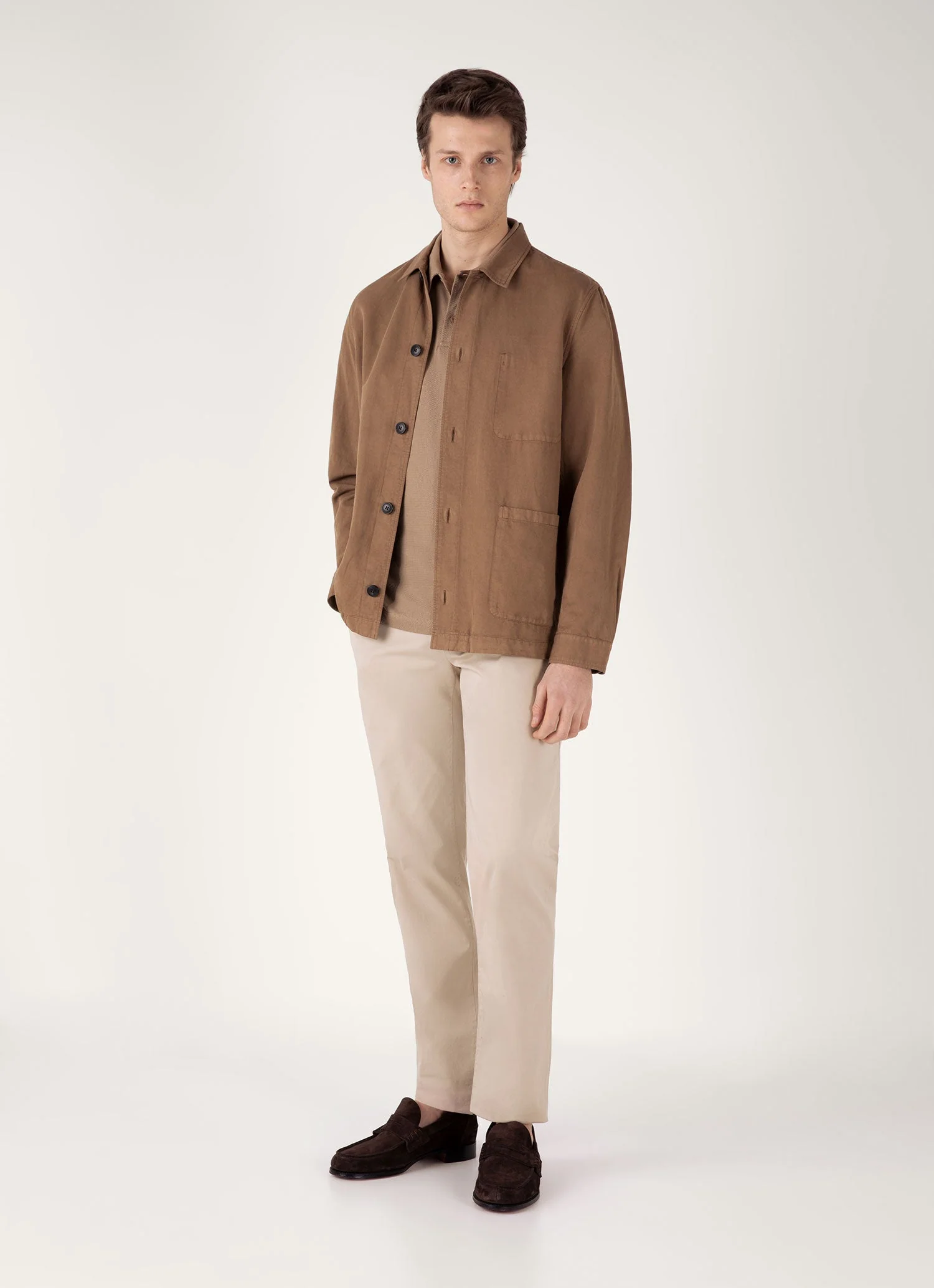 Men's Riviera Polo Shirt in Dune - Image 3