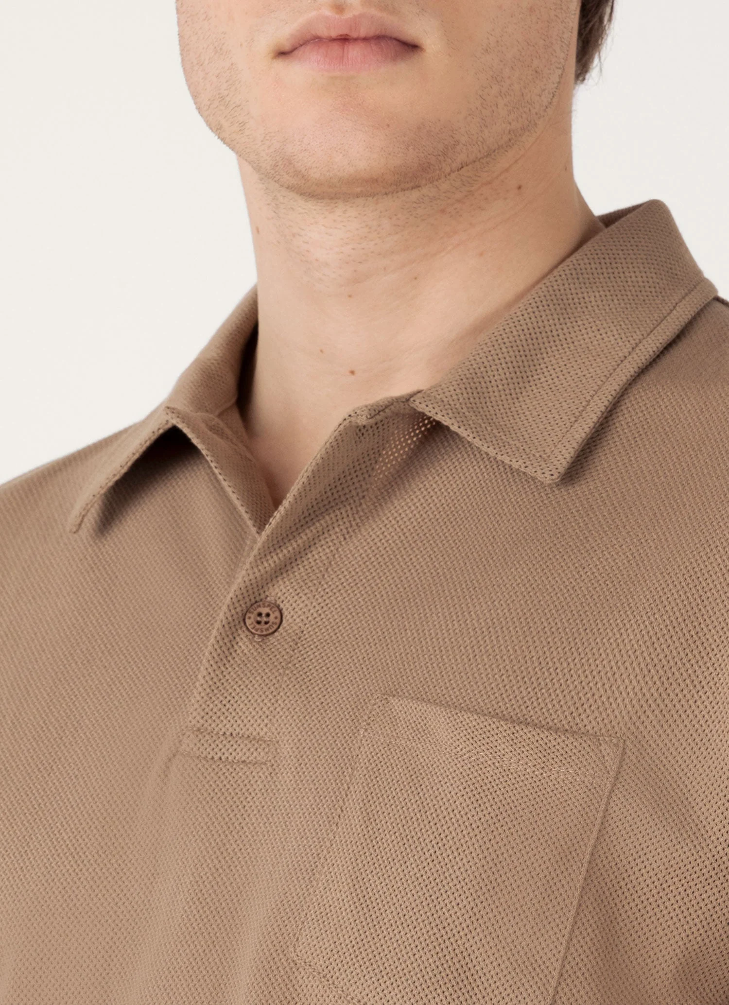 Men's Riviera Polo Shirt in Dune - Image 6