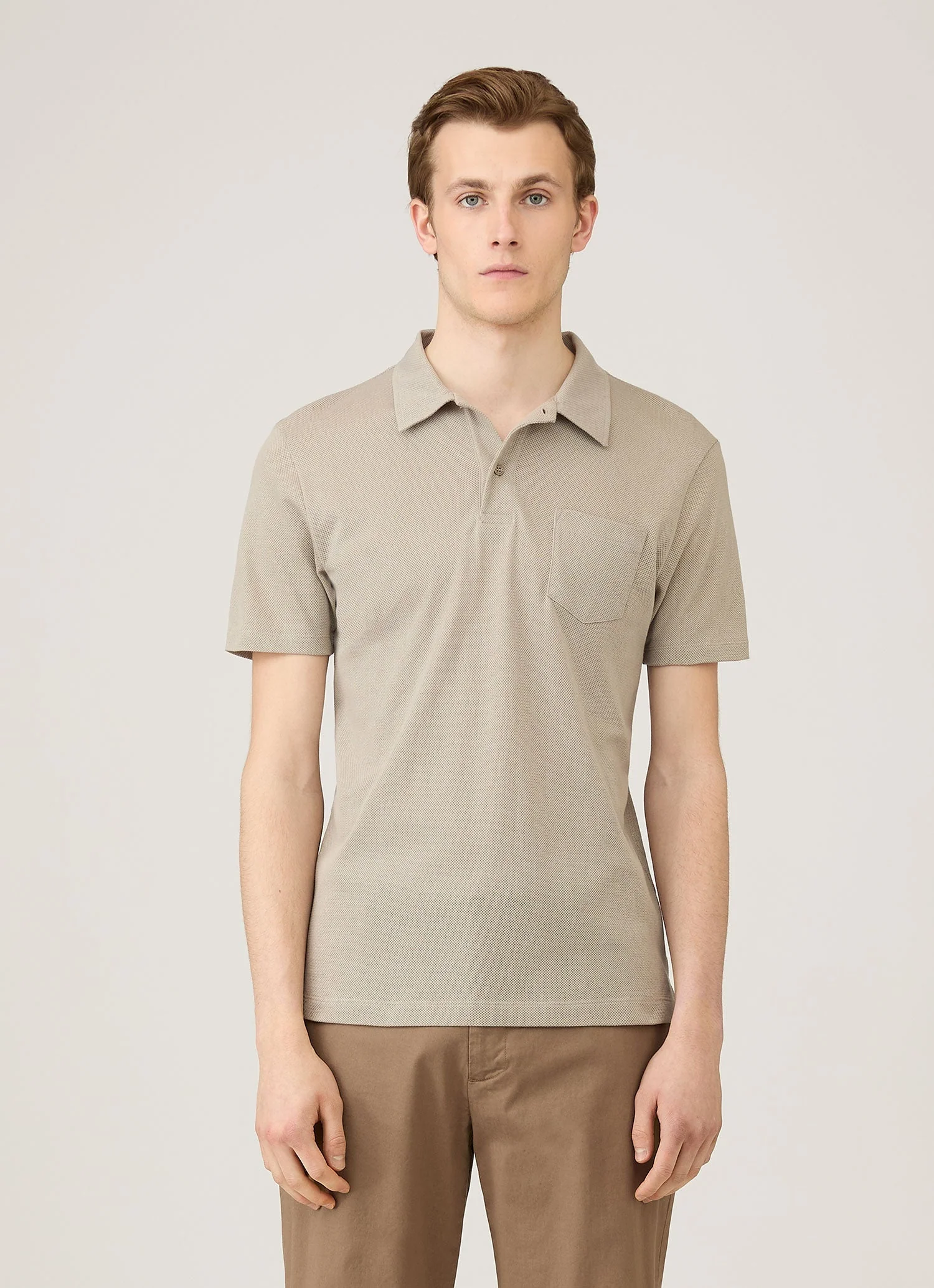 Men's Riviera Polo Shirt in Fog - Image 2