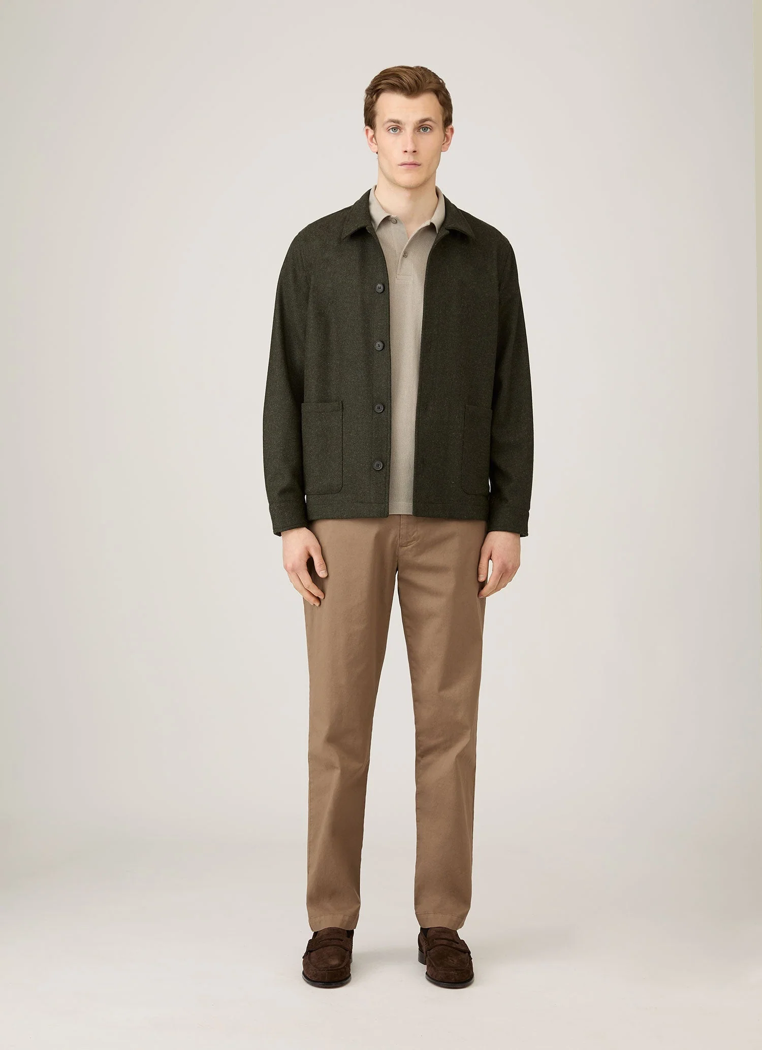 Men's Riviera Polo Shirt in Fog - Image 3