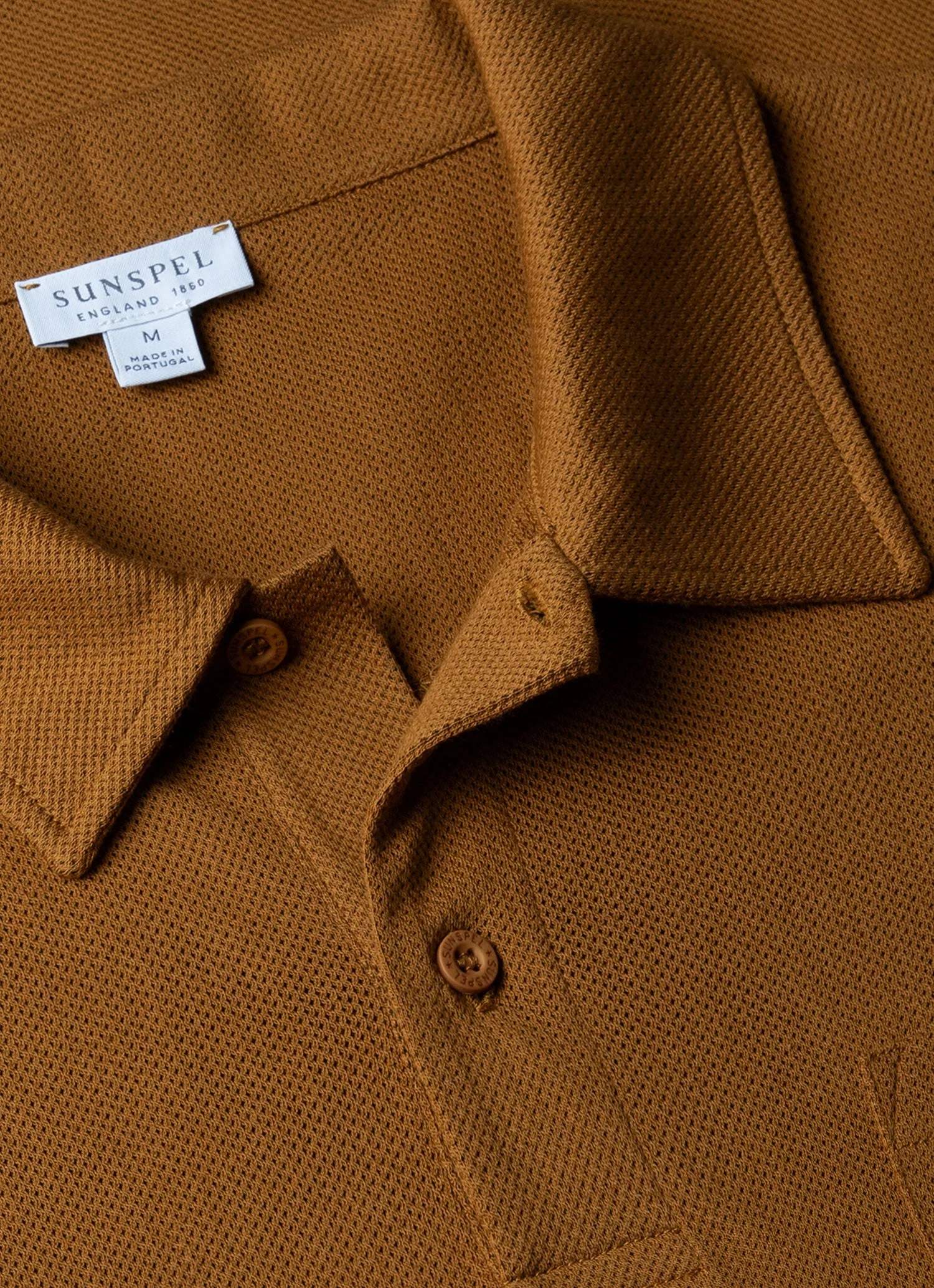 Men's Riviera Polo Shirt in Golden Brown - Image 4