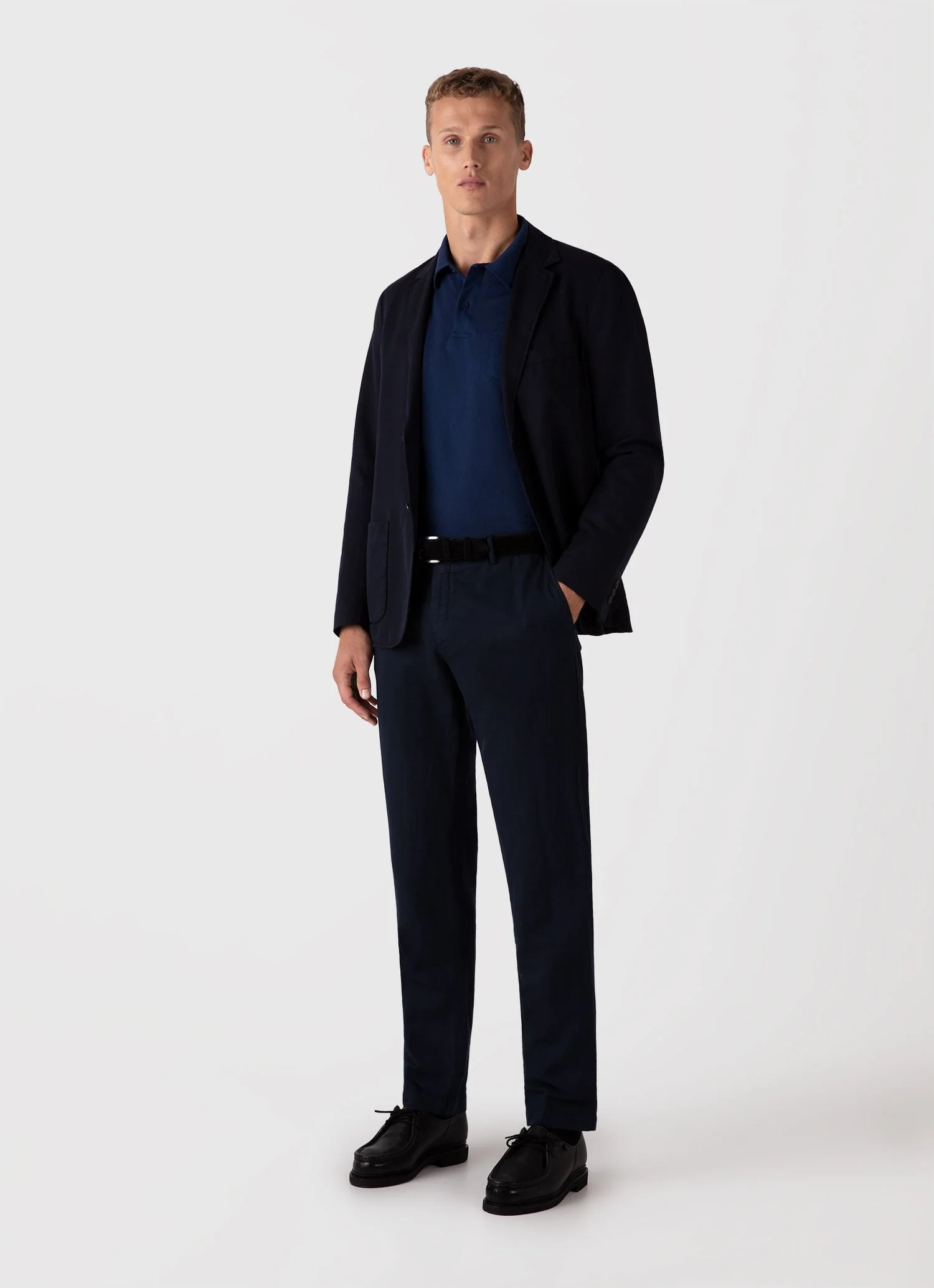 Men's Riviera Polo Shirt in Ink Blue - Image 3