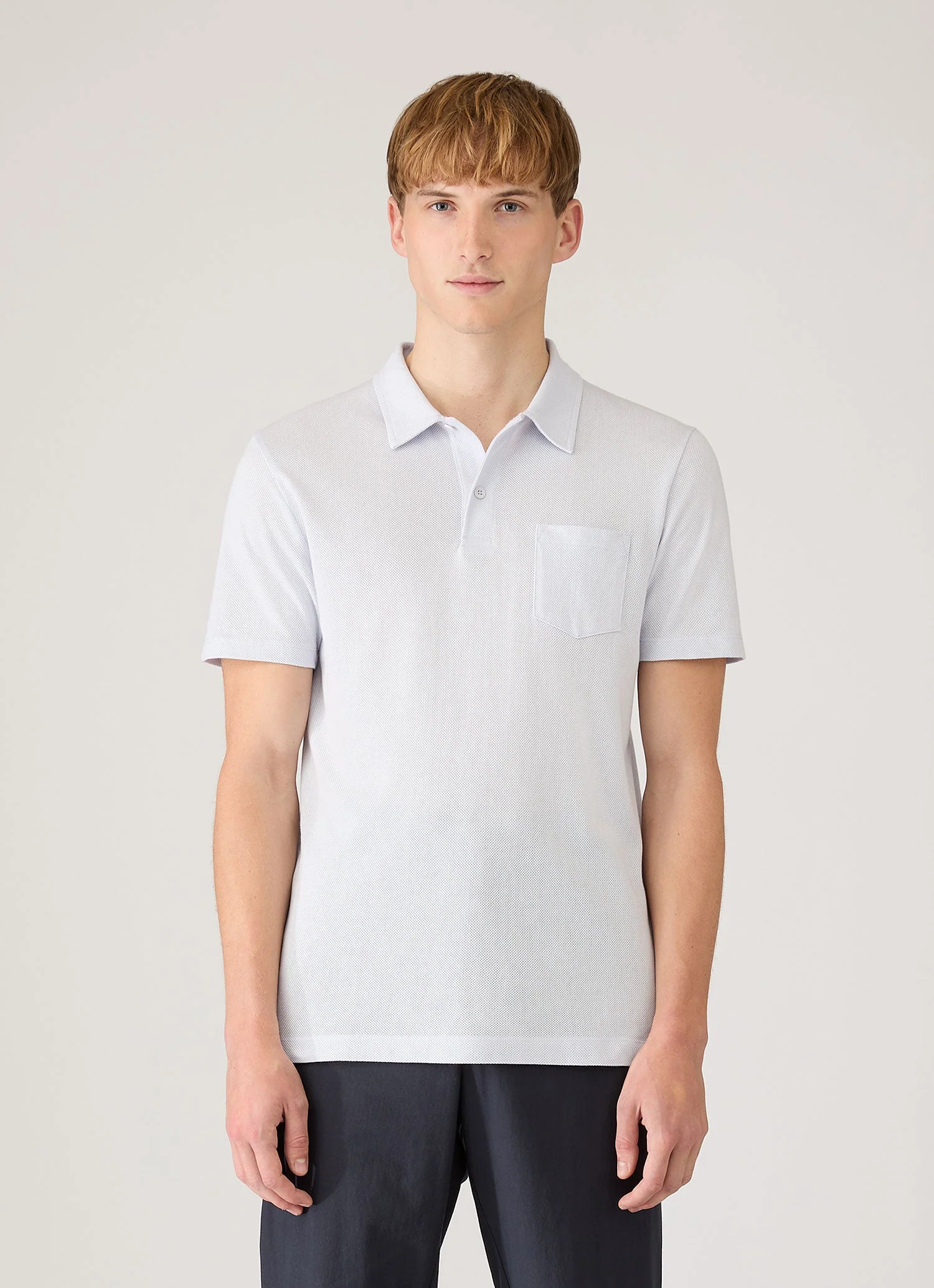 Men's Riviera Polo Shirt in Light Blue - Image 2