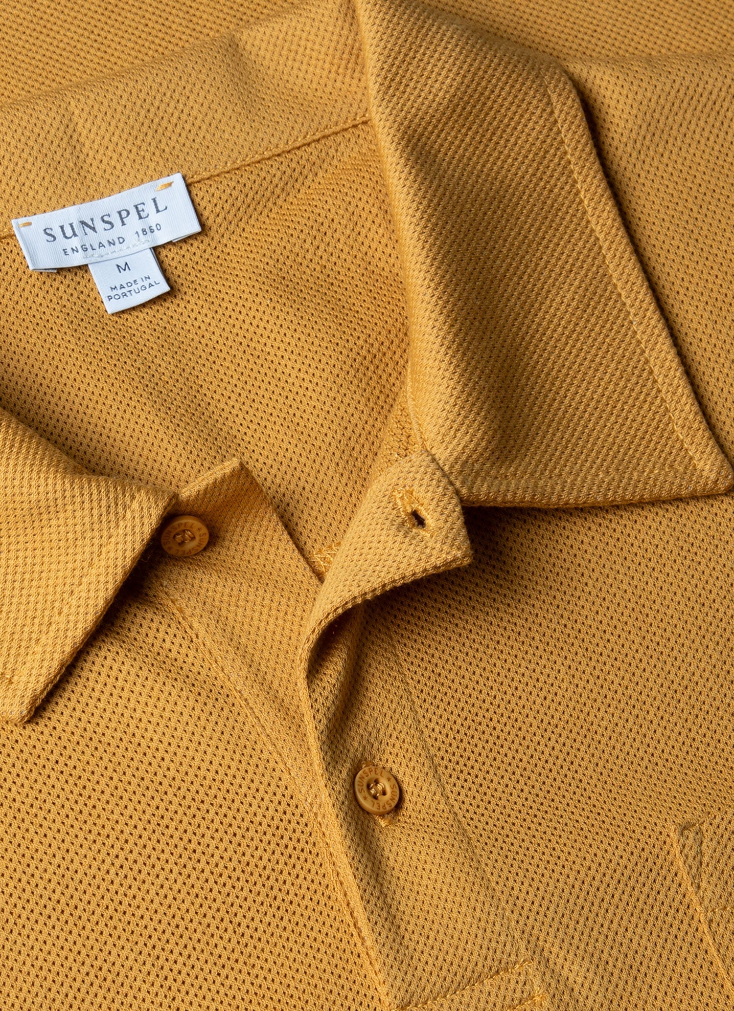 Men's Riviera Polo Shirt in Mustard - Image 4