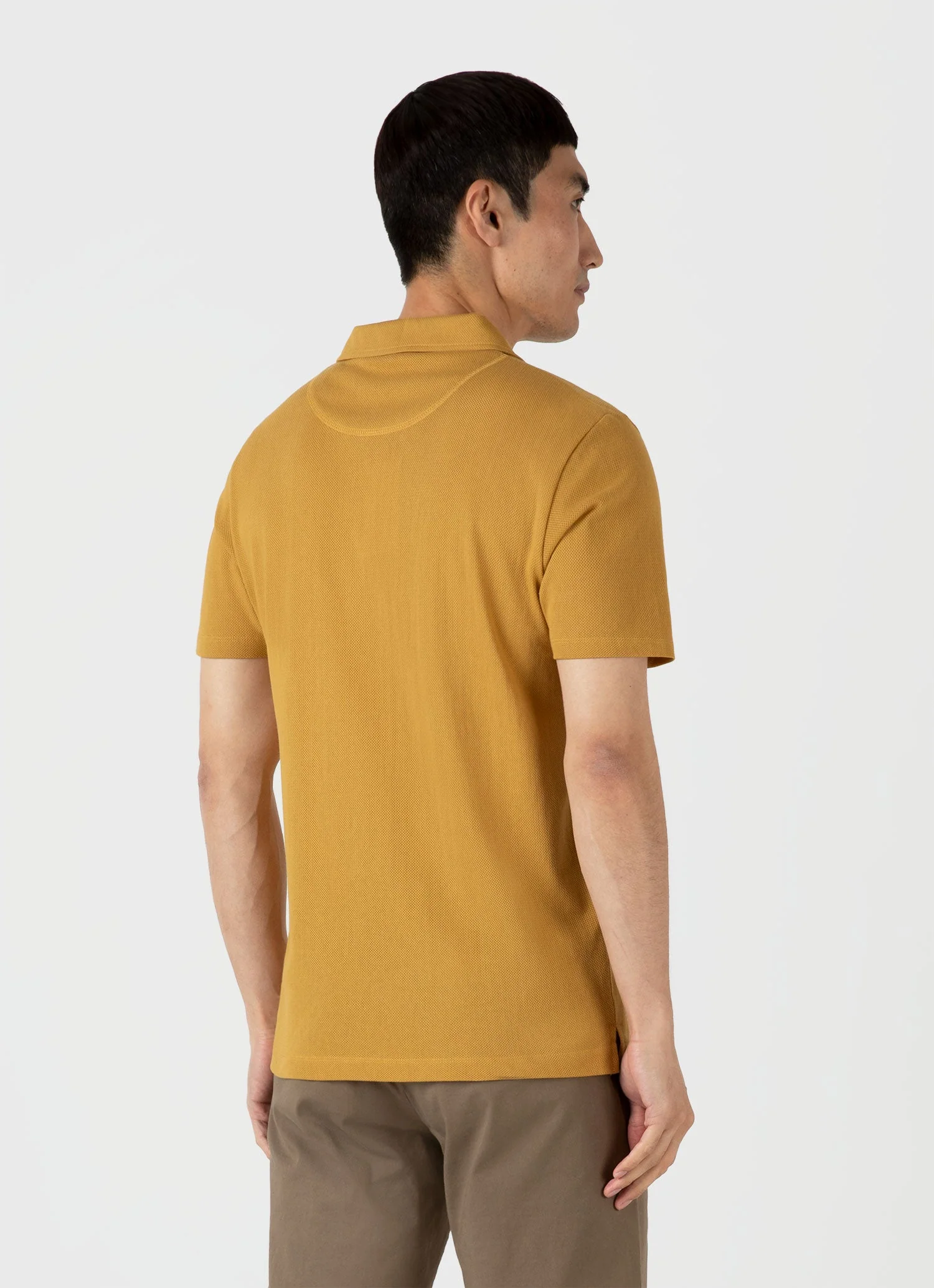 Men's Riviera Polo Shirt in Mustard - Image 5