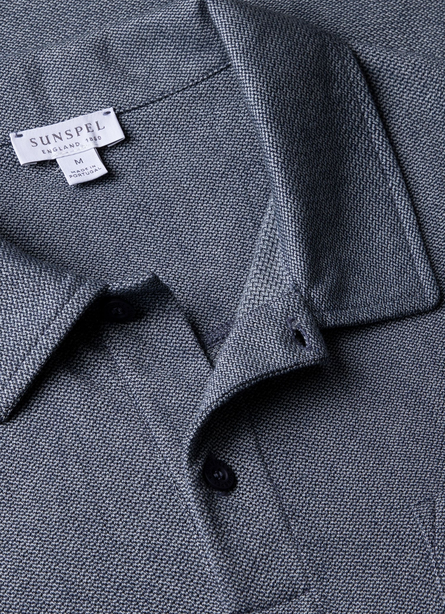 Men's Riviera Polo Shirt in Navy Twist - Image 4