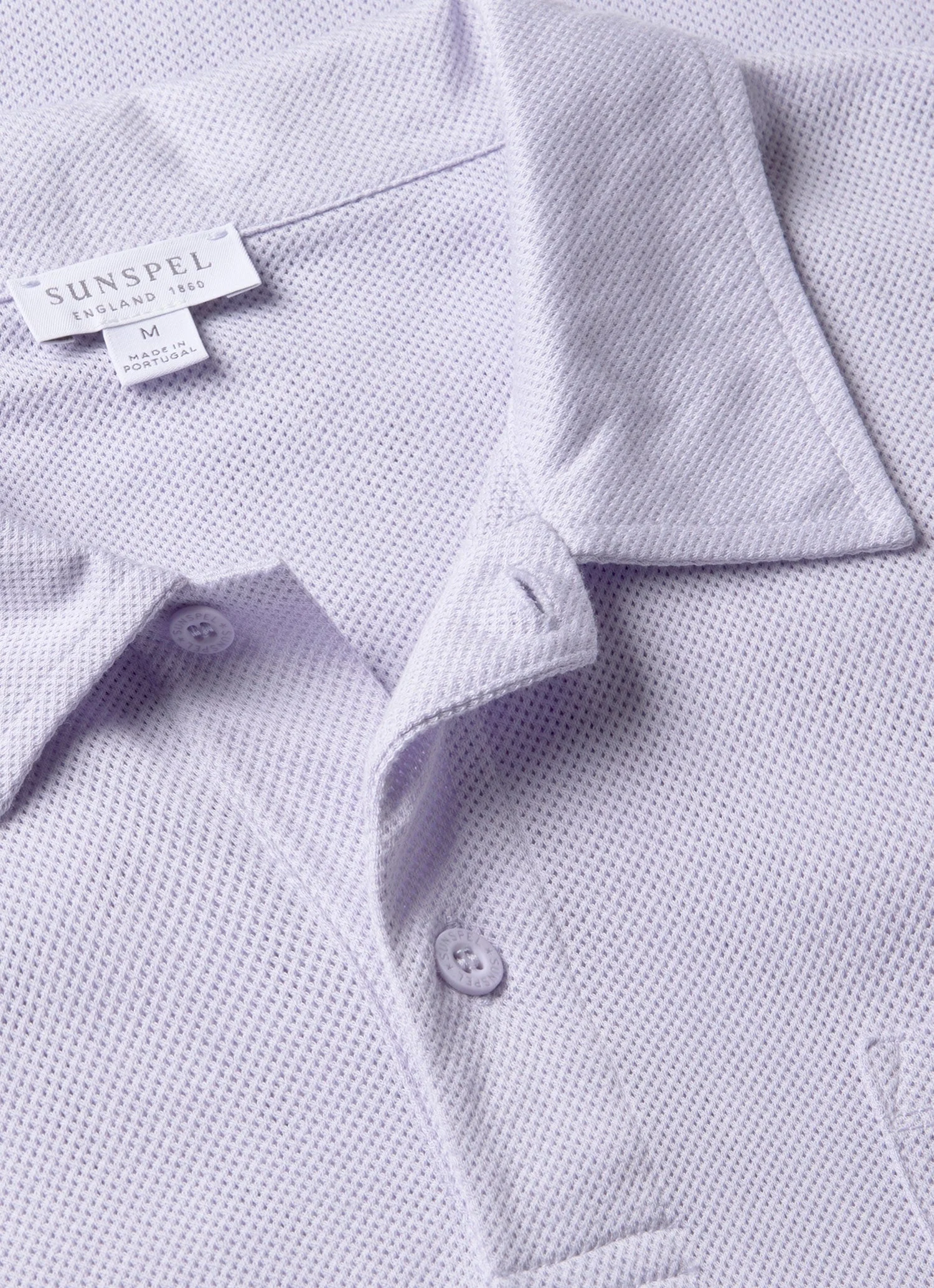 Men's Riviera Polo Shirt in Pale Lilac - Image 4