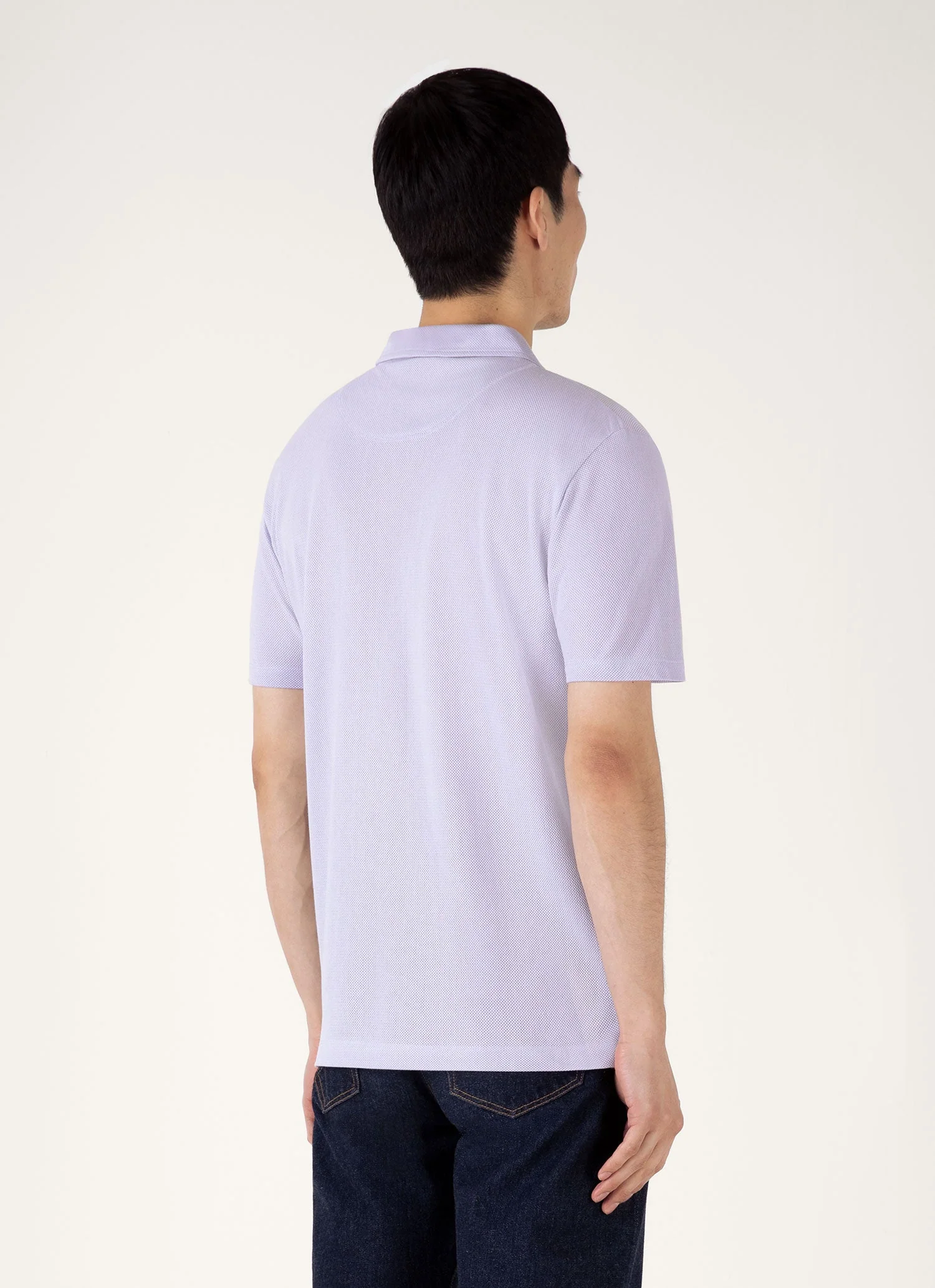 Men's Riviera Polo Shirt in Pale Lilac - Image 5