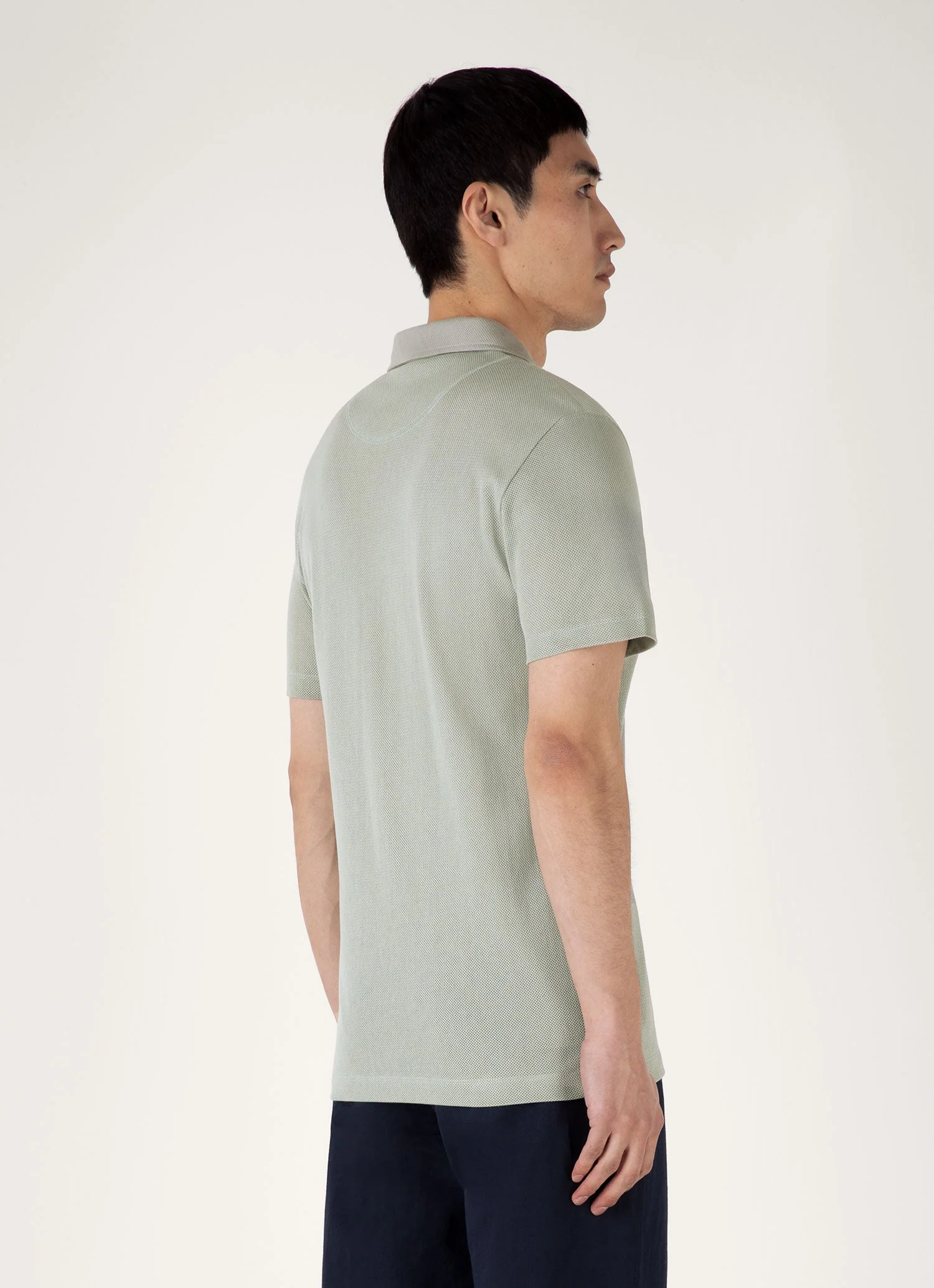 Men's Riviera Polo Shirt in Pastel Green - Image 5