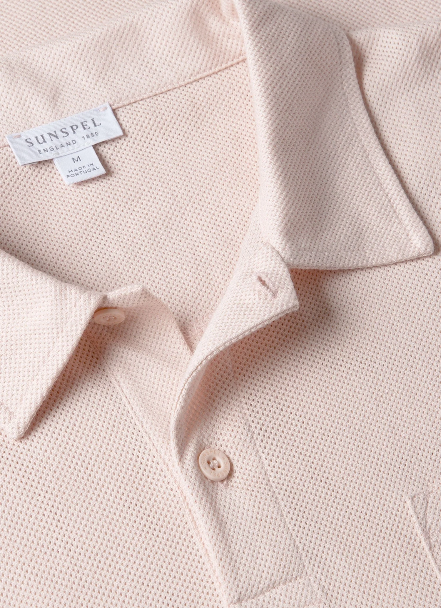 Men's Riviera Polo Shirt in Pastel Pink - Image 4