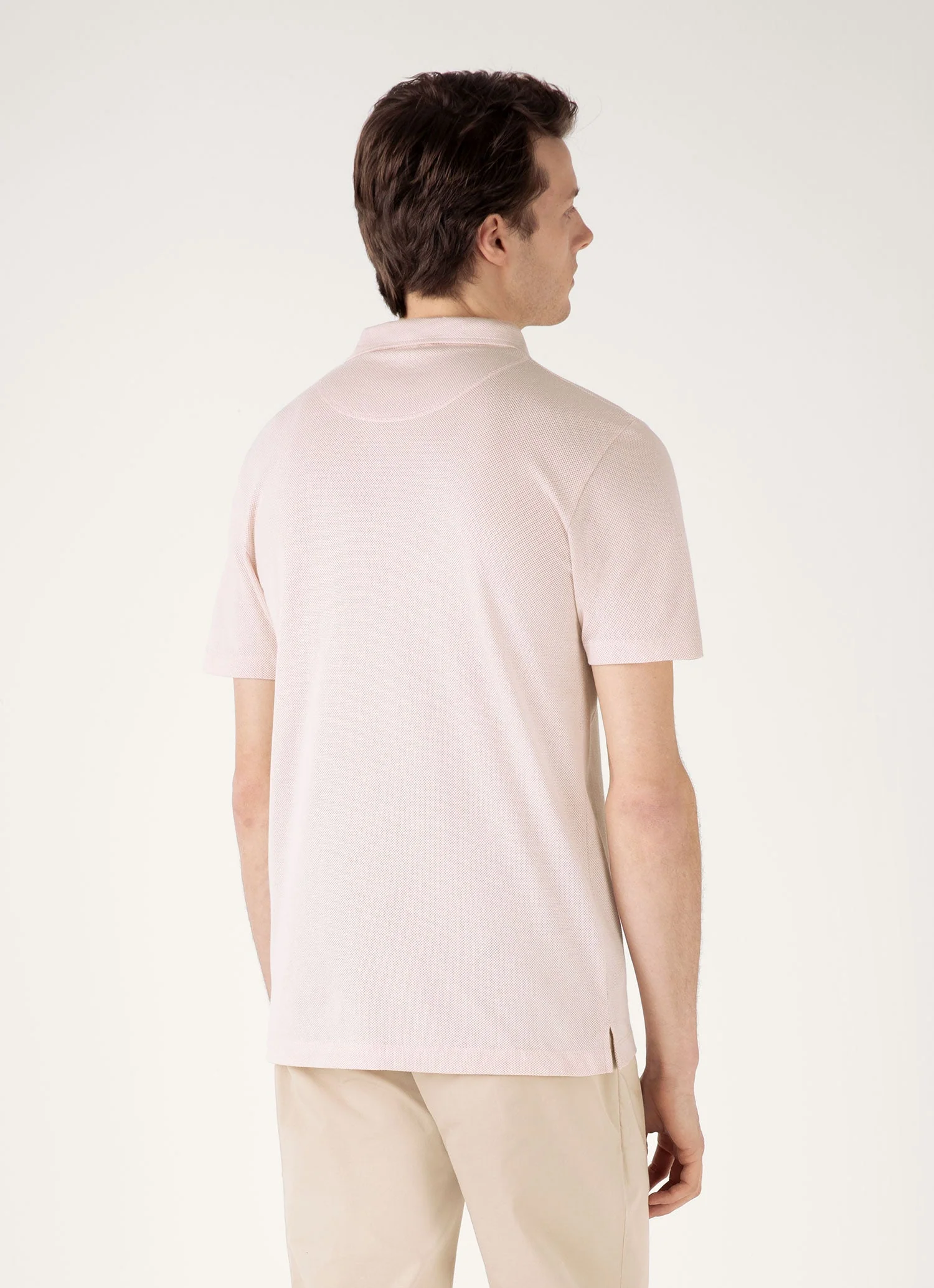 Men's Riviera Polo Shirt in Pastel Pink - Image 5