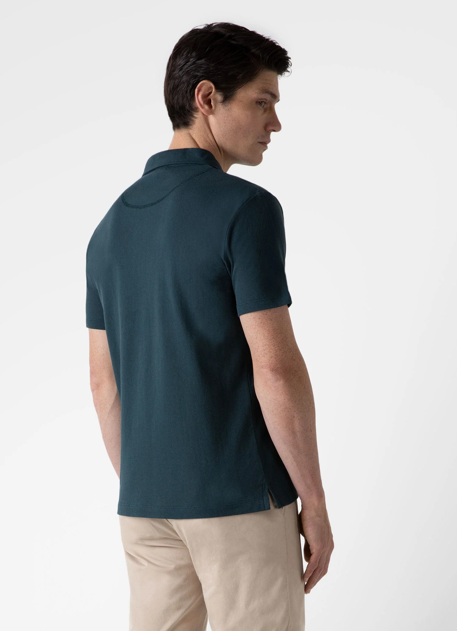 Men's Riviera Polo Shirt in Peacock - Image 5