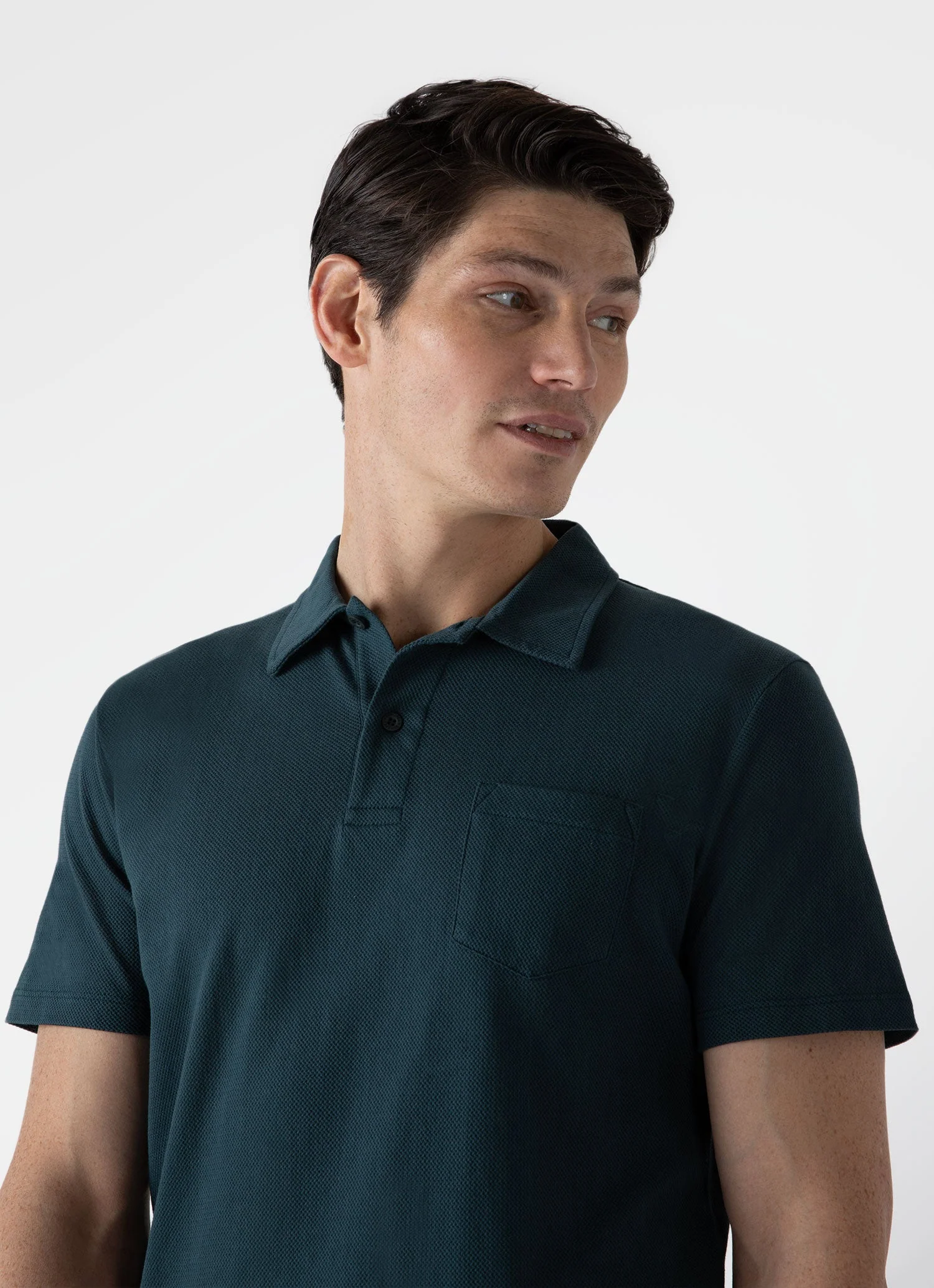 Men's Riviera Polo Shirt in Peacock - Image 6