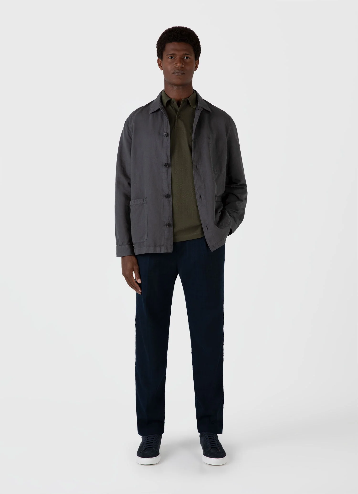 Men's Riviera Polo Shirt in Pine Green - Image 3