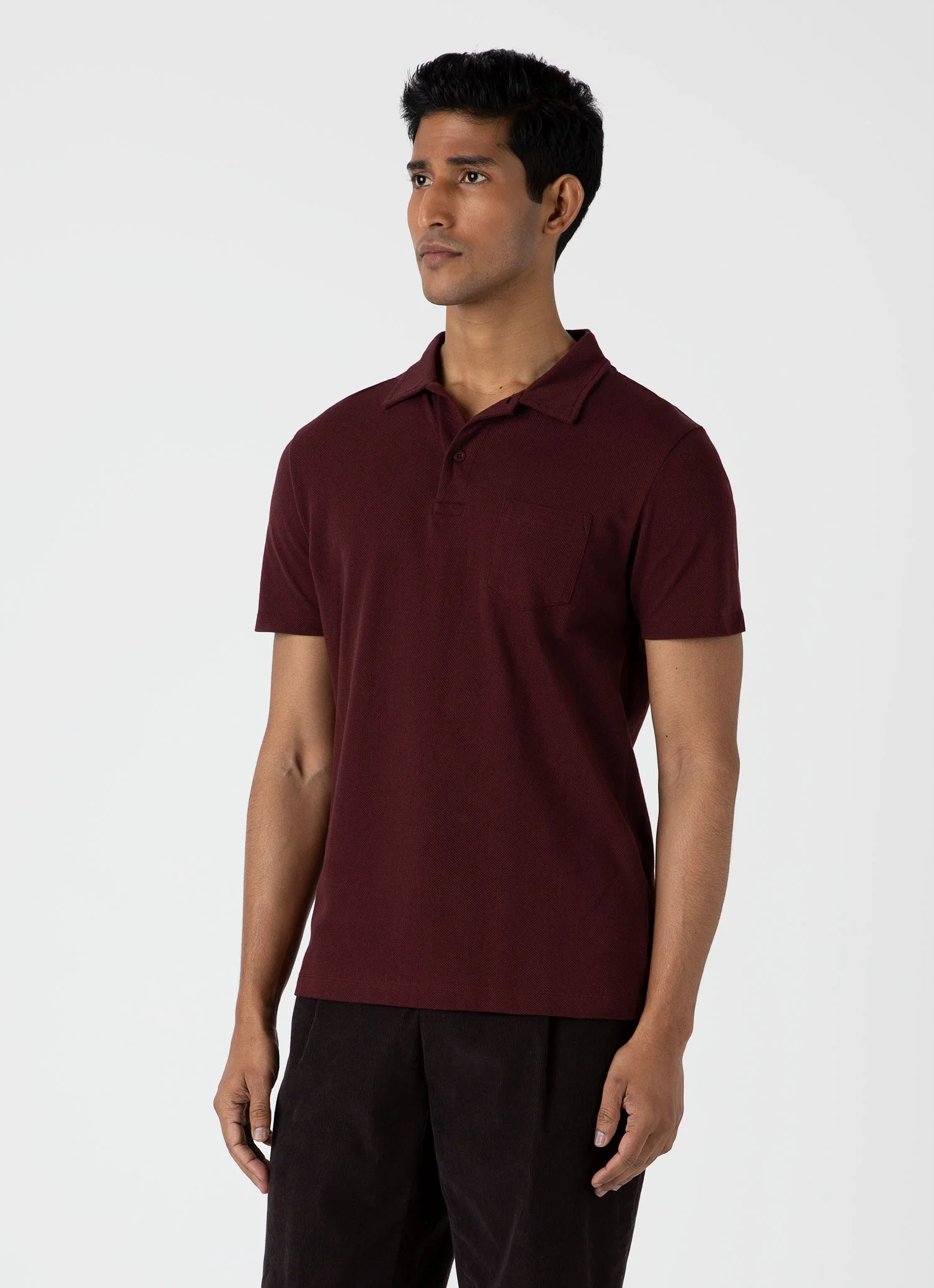 Men's Riviera Polo Shirt in Port - Image 2