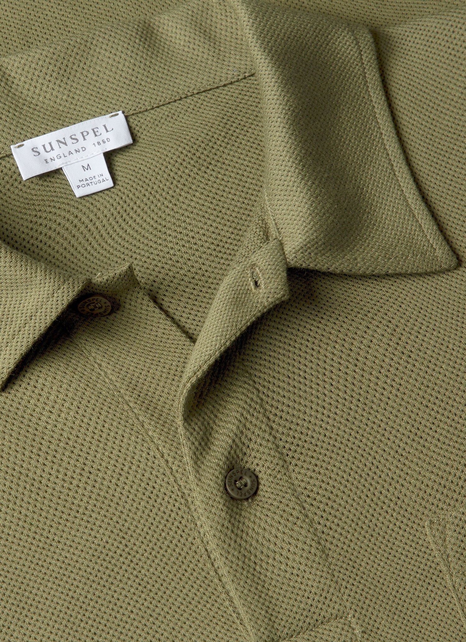 Men's Riviera Polo Shirt in Sea Moss - Image 4