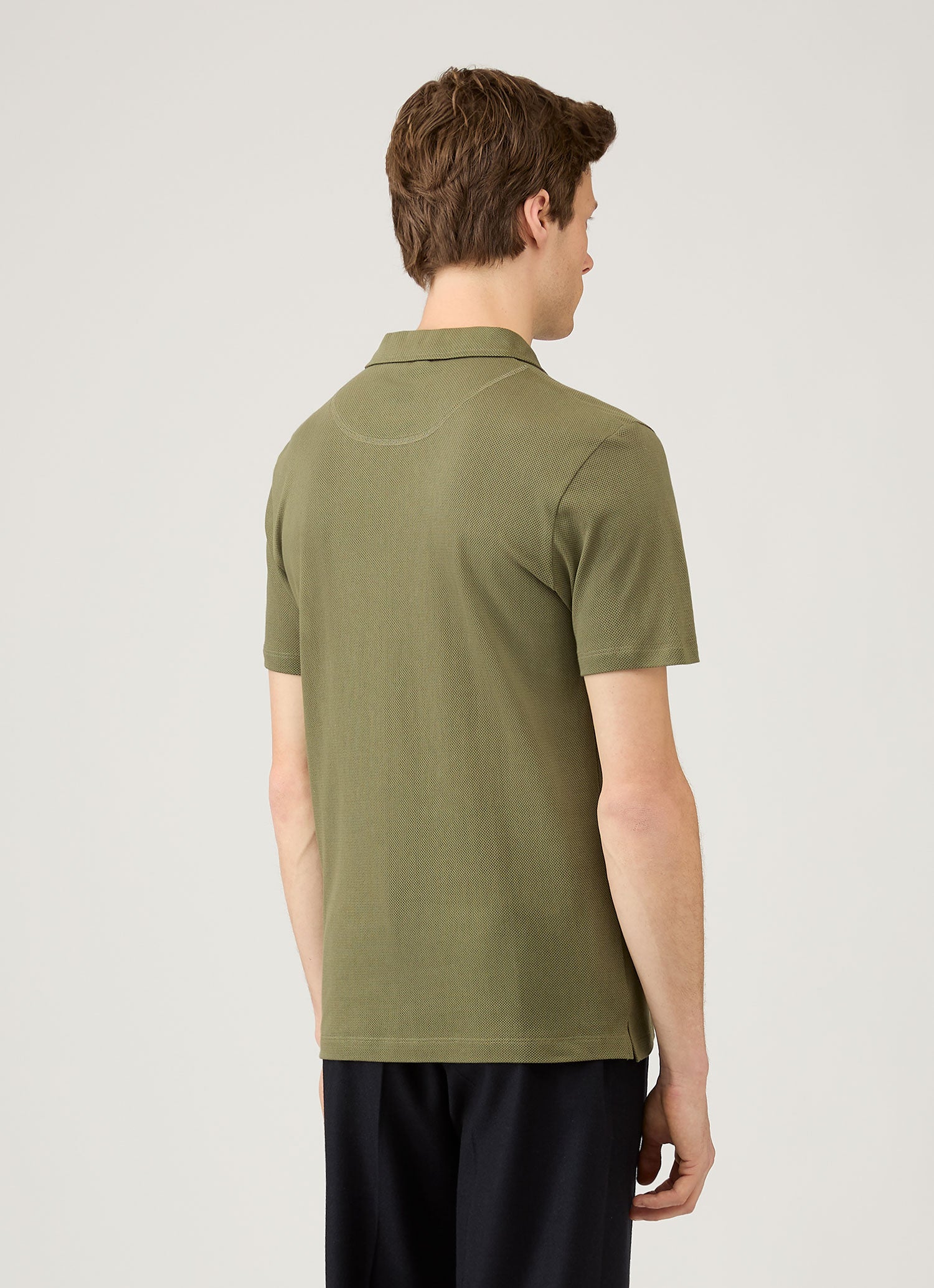 Men's Riviera Polo Shirt in Sea Moss - Image 5