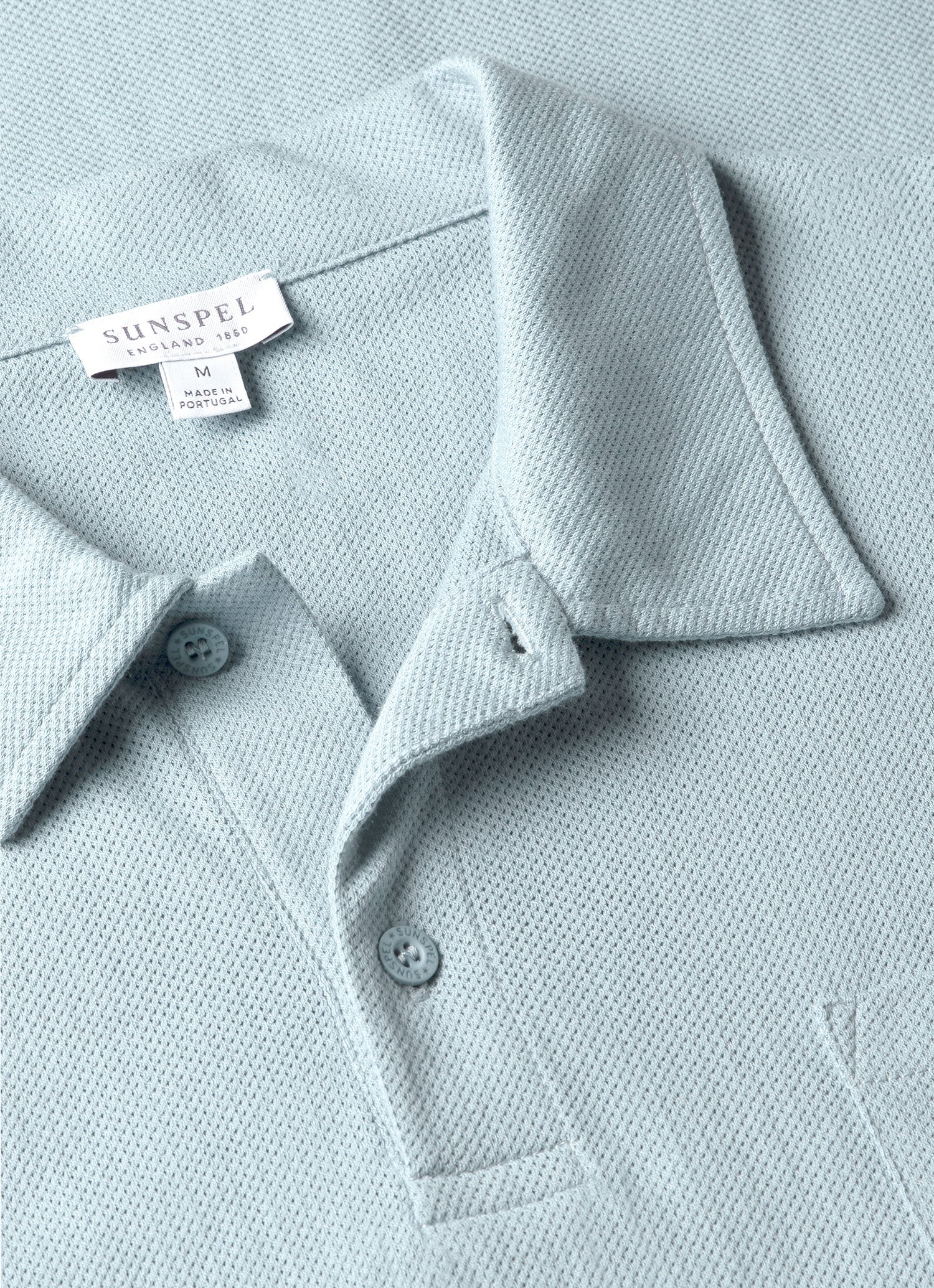Men's Riviera Polo Shirt in Sky Blue - Image 4