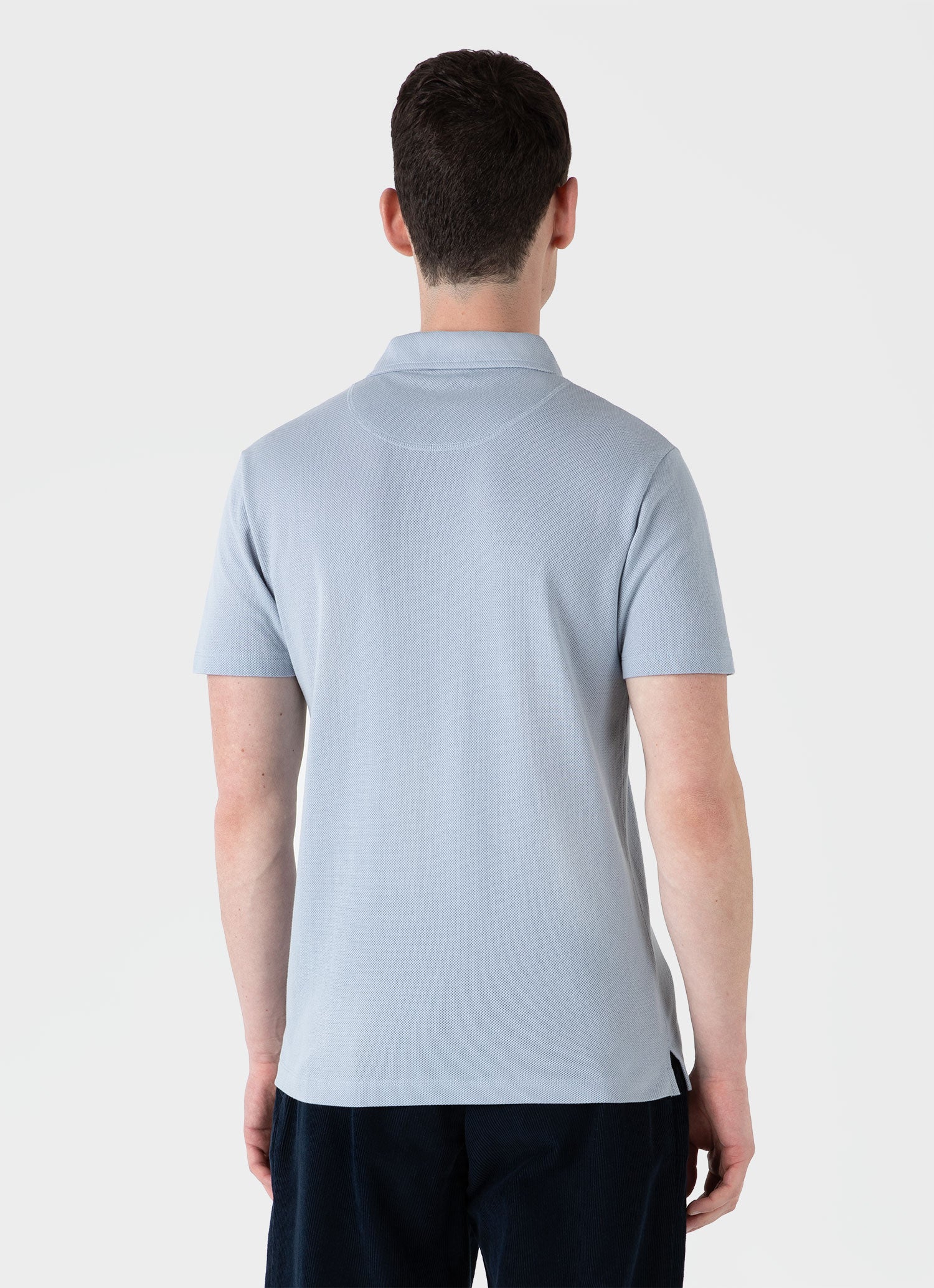 Men's Riviera Polo Shirt in Smoke Blue - Image 5