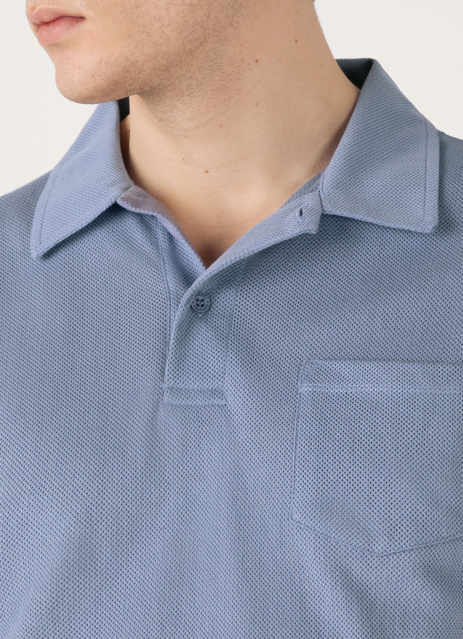Men's Riviera Polo Shirt in Vintage Blue - Image 6