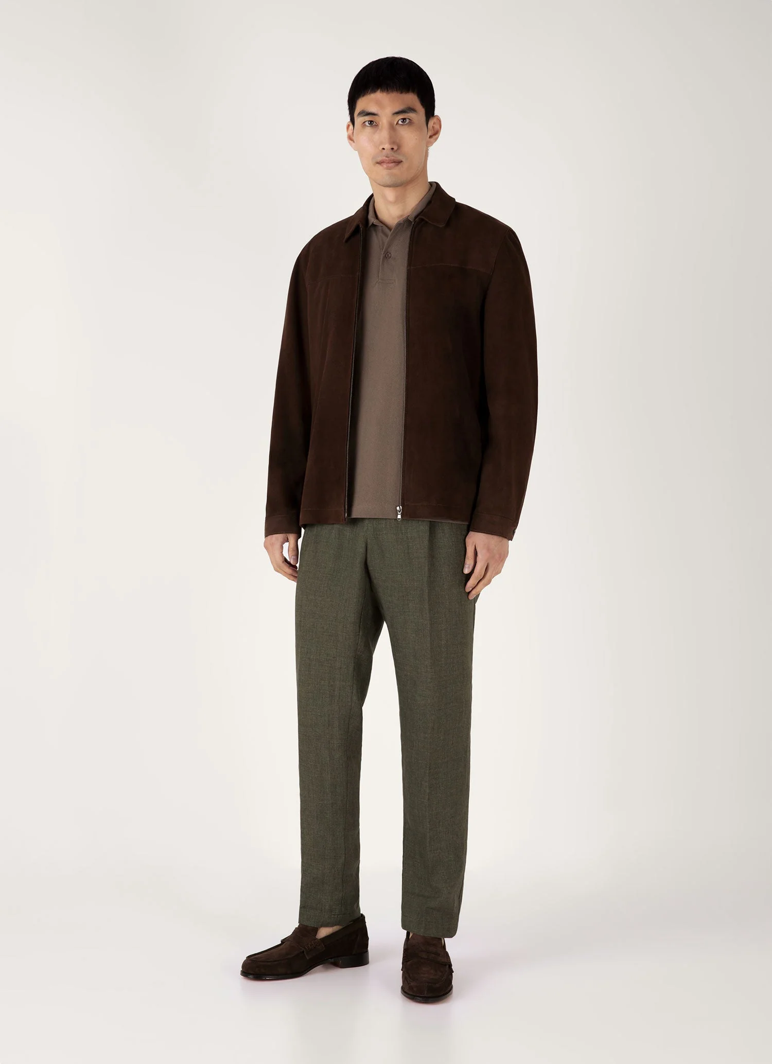 Men's Riviera Polo Shirt in Walnut - Image 3