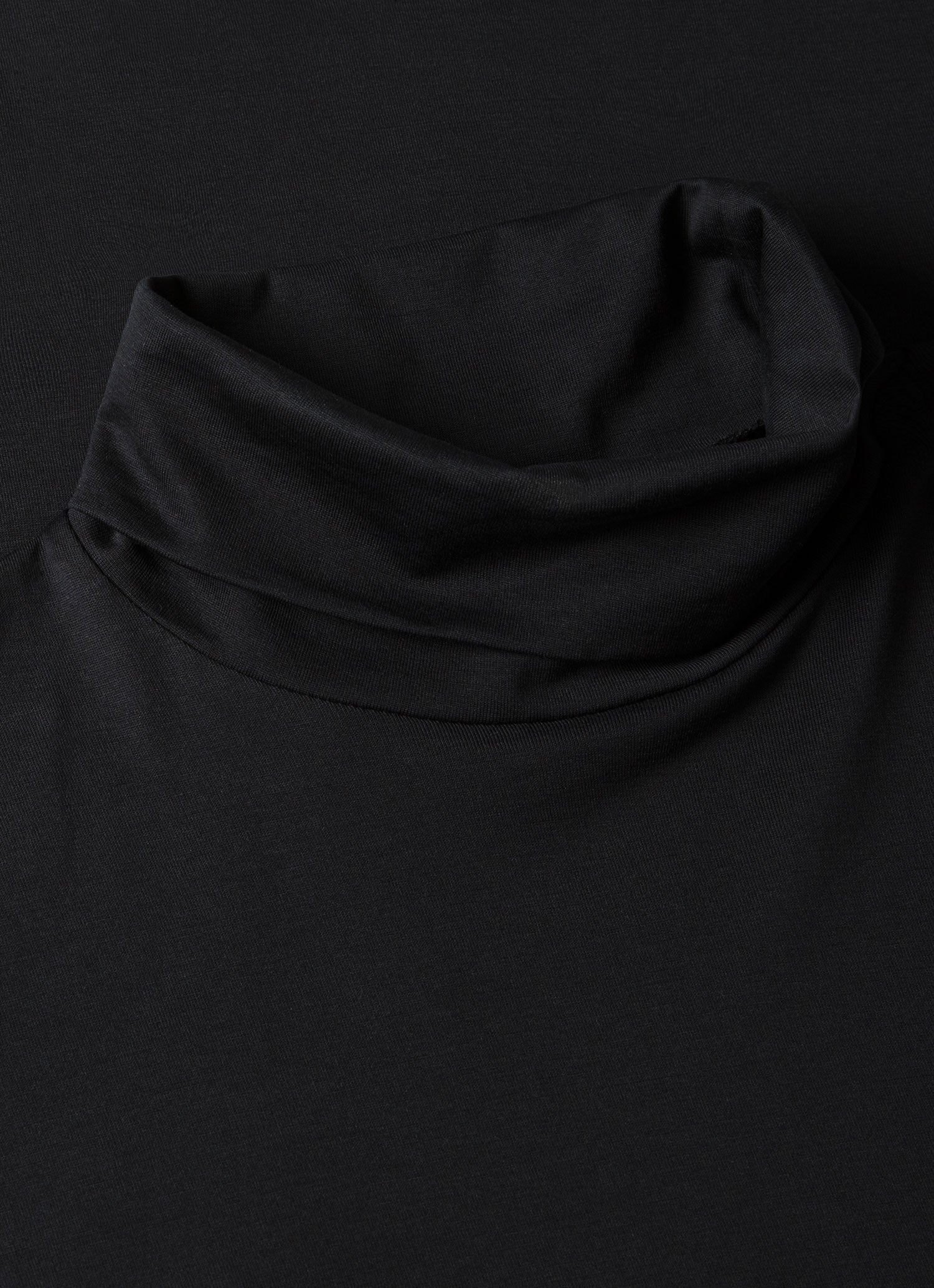 Men's Roll Neck Heavyweight T-shirt in Black - Image 4