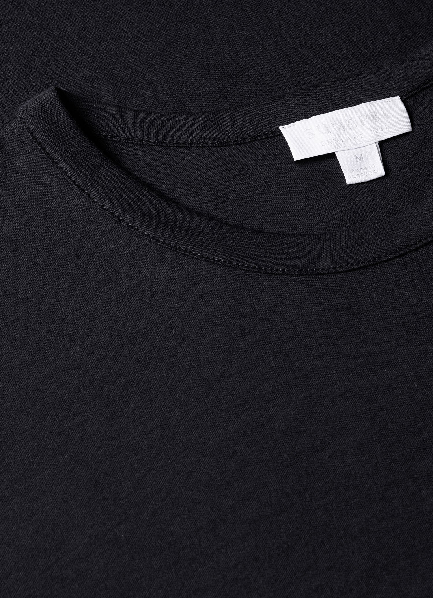 Men's Sea Island Cotton T-shirt in Black - Image 4