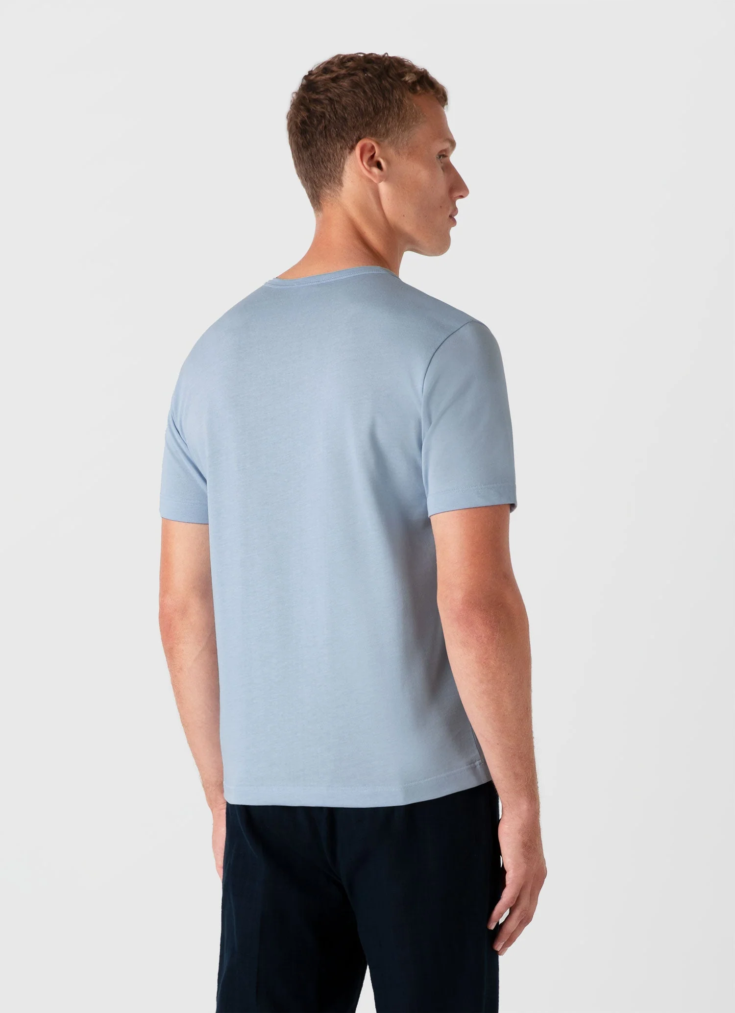 Men's Single Jersey T-shirt in Blue Mist - Image 5