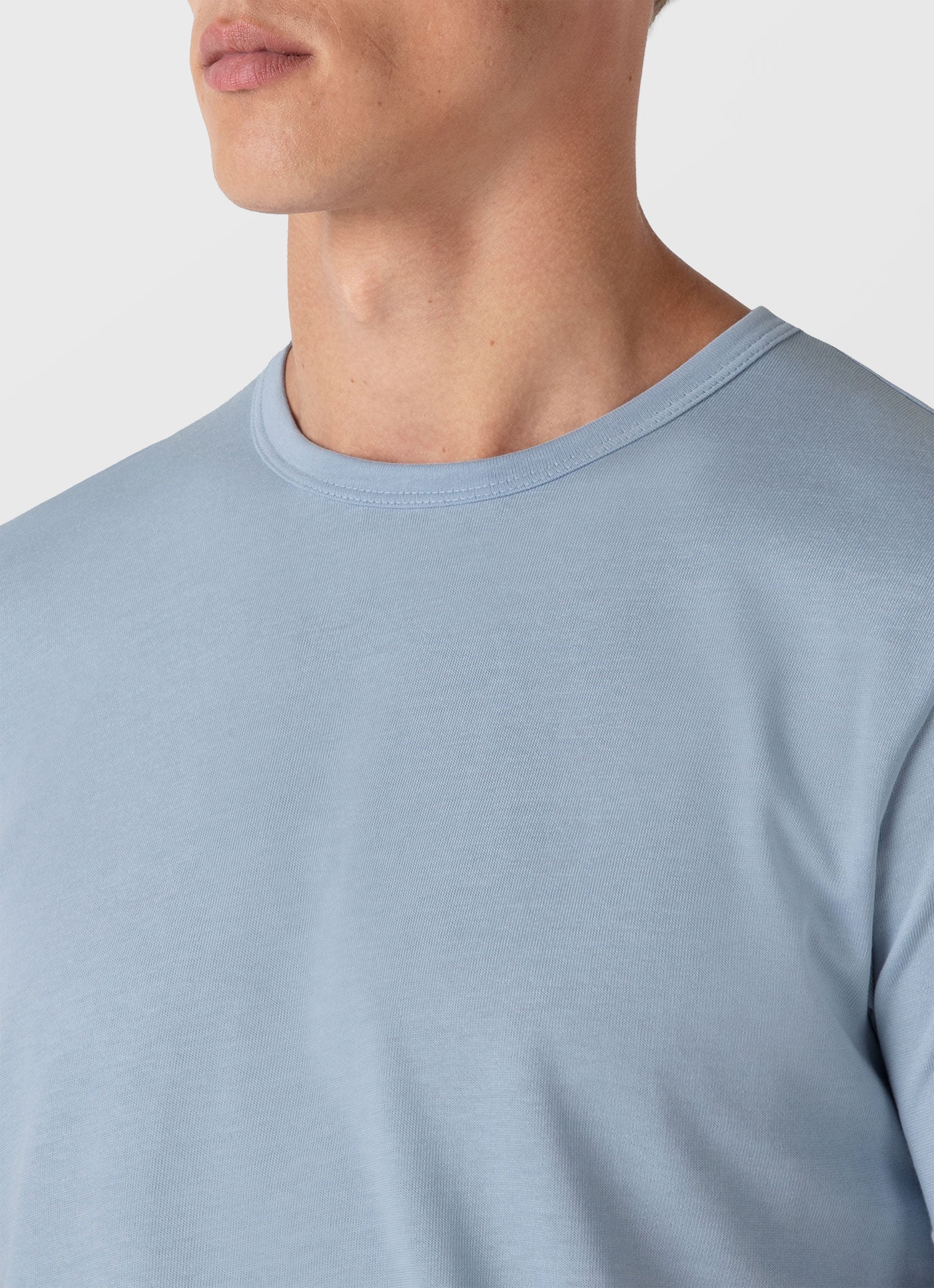 Men's Single Jersey T-shirt in Blue Mist - Image 6