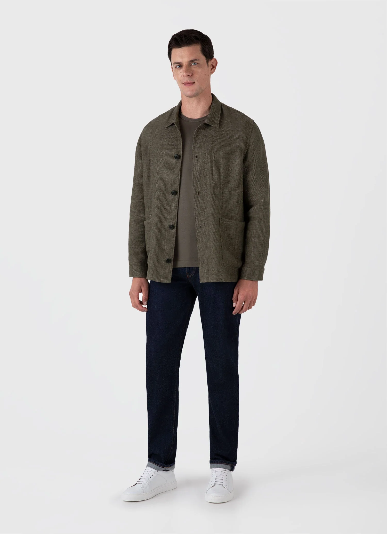 Men's Single Jersey T-shirt in Khaki - Image 3