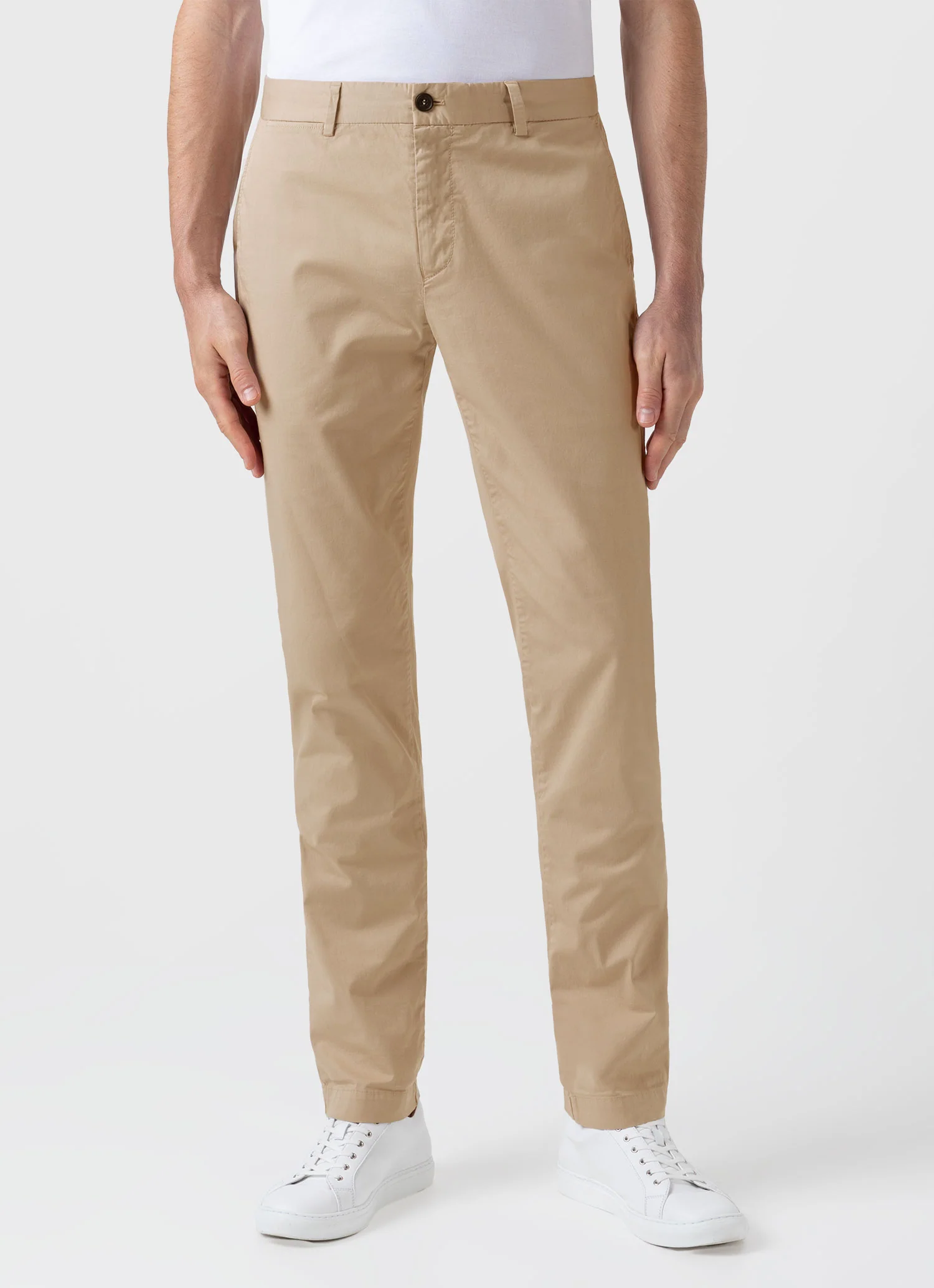 Men's Slim Fit Chino in Stone - Image 2