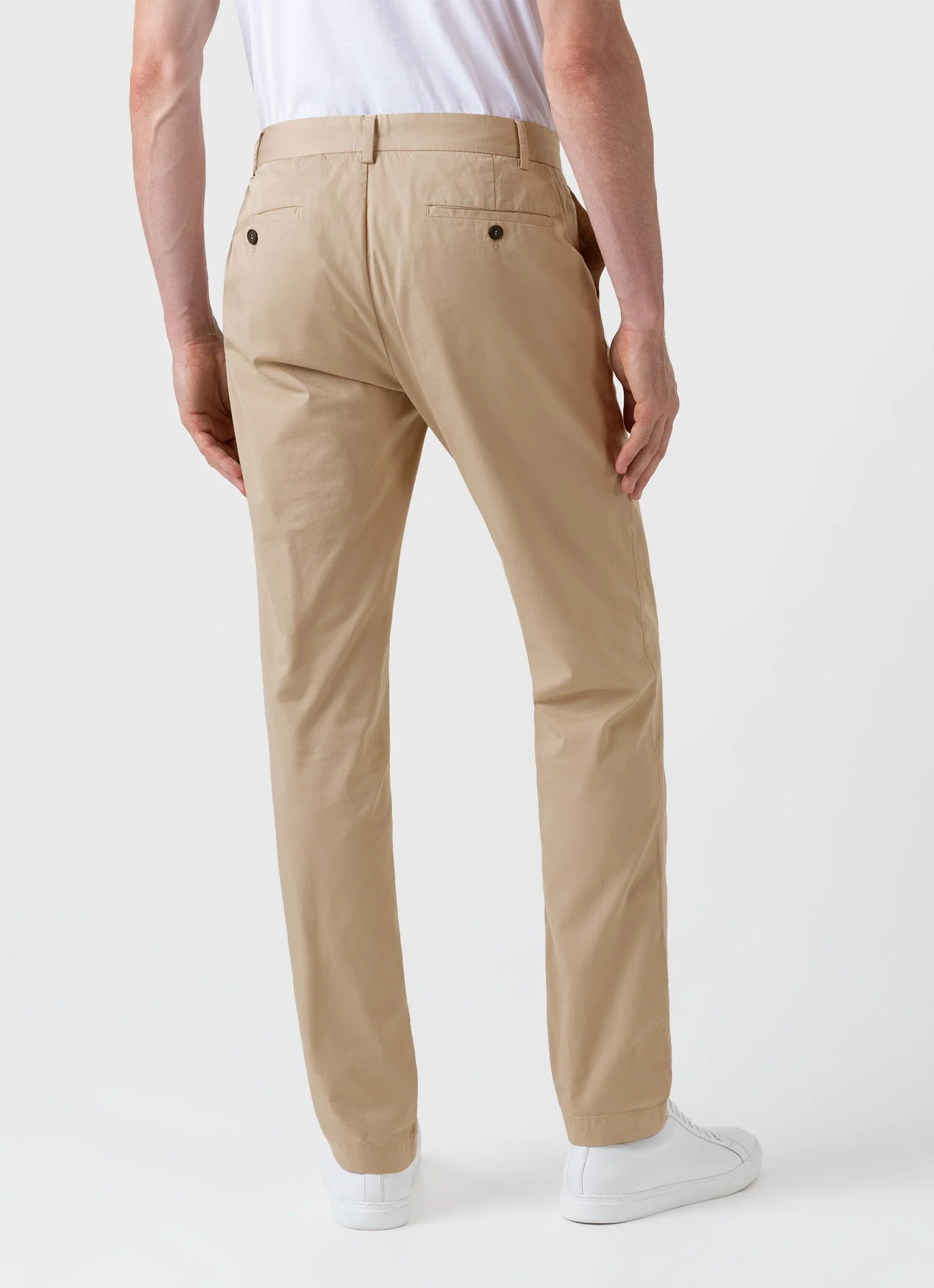 Men's Slim Fit Chino in Stone - Image 4