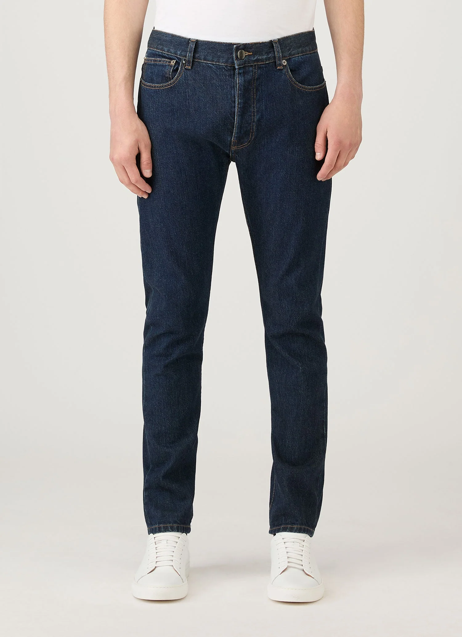 Men's Slim Fit Jeans in Rinse Wash Denim - Image 2