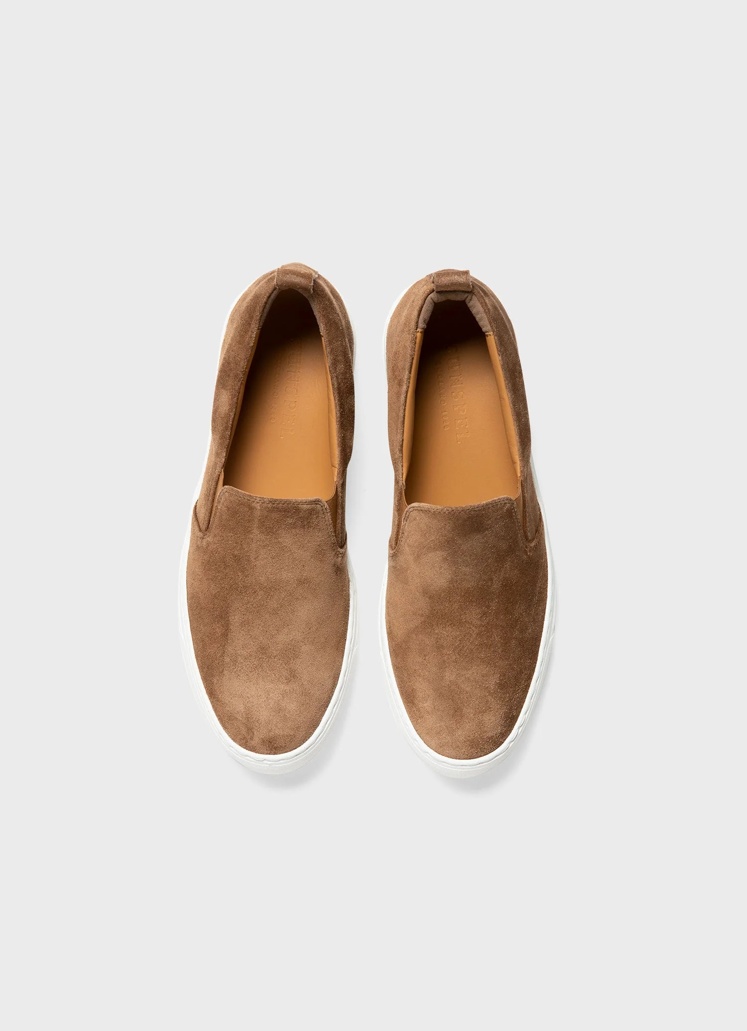 Men's Slip on Trainer in Dark Stone - Image 4