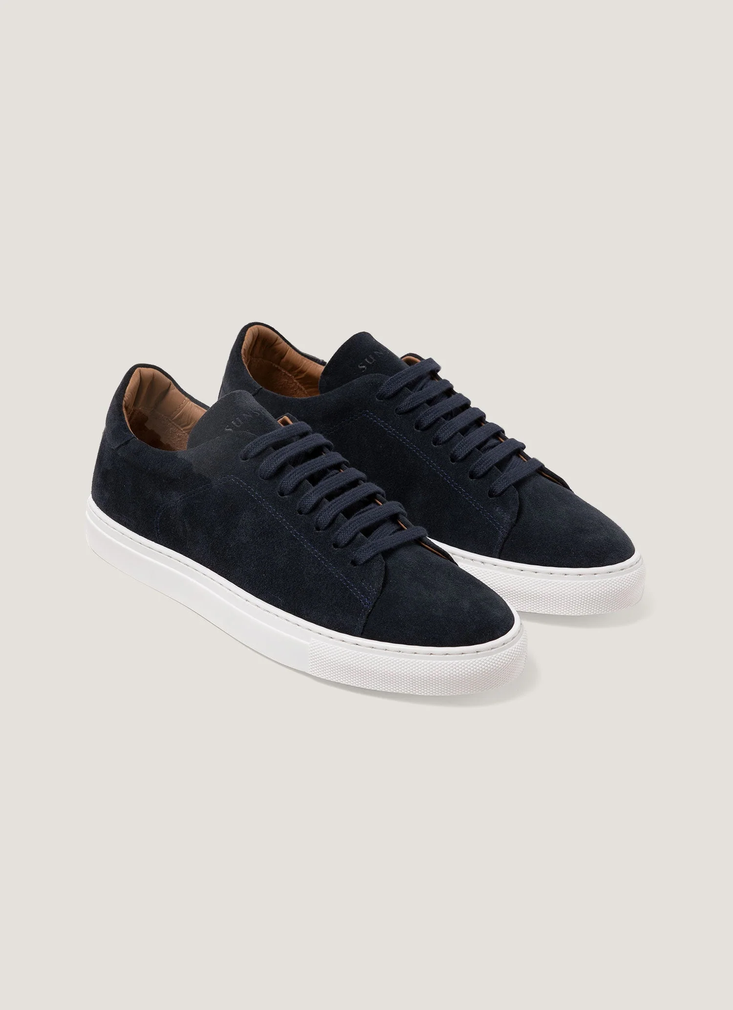 Men's Suede Tennis Shoe in Light Navy - Image 2
