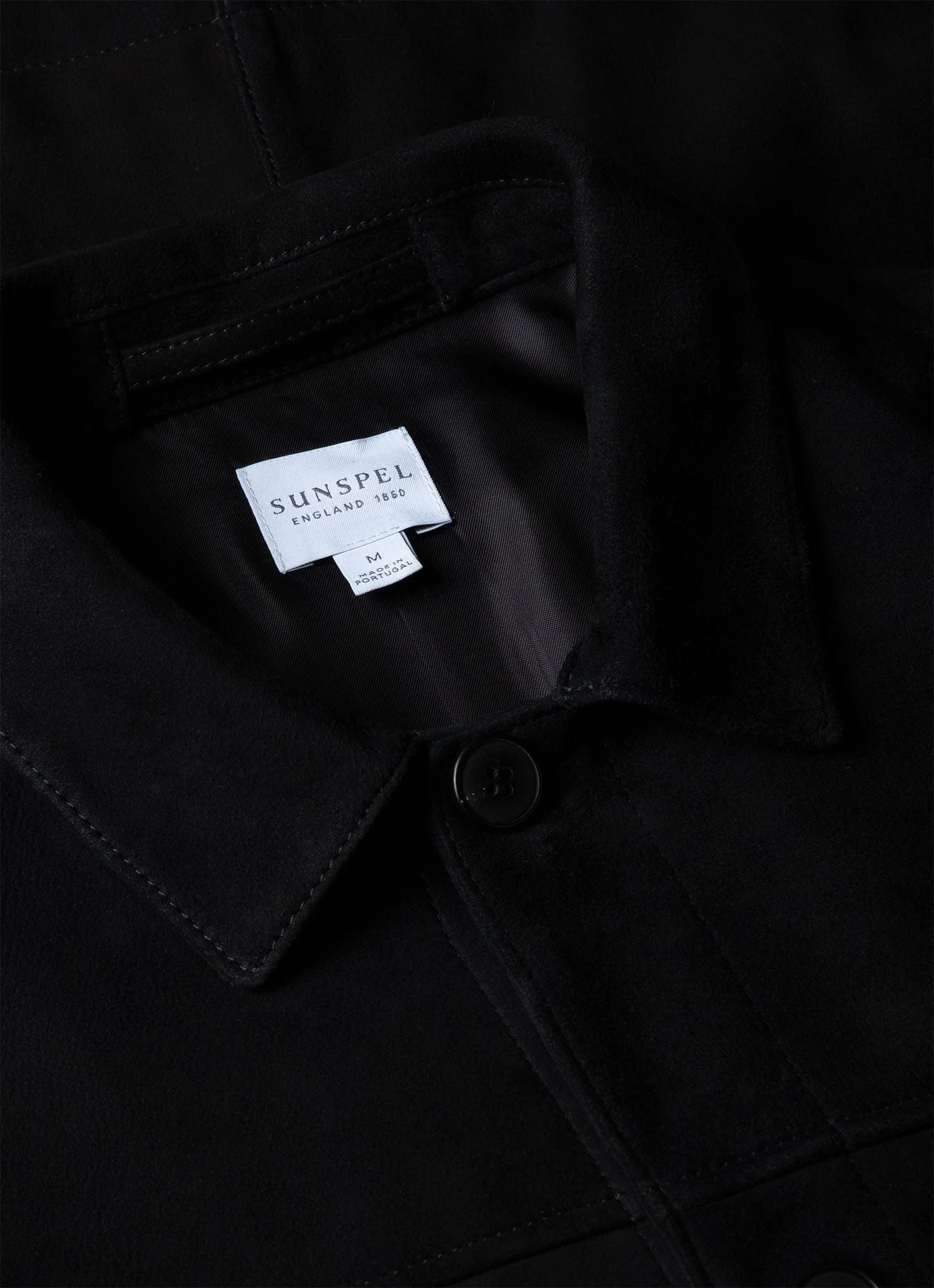 Men's Suede Twin Pocket Jacket in Black - Image 4