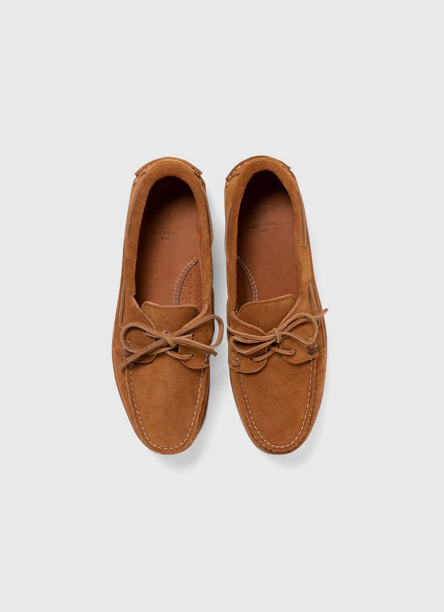 Men's Sunspel and Sperry Suede Boat Shoe in Sand - Image 4