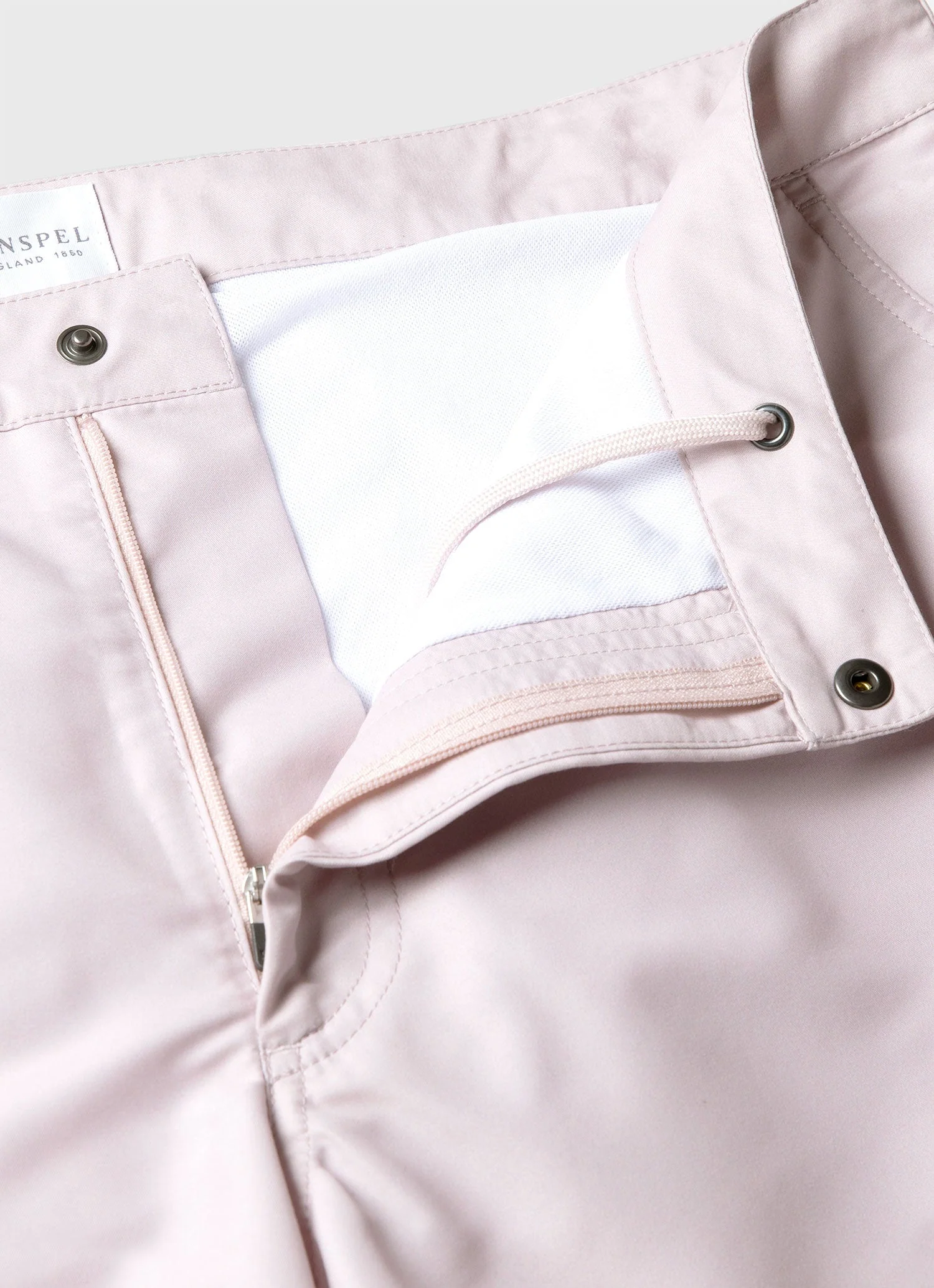 Men's Tailored Swim Shorts in Pale Pink - Image 4