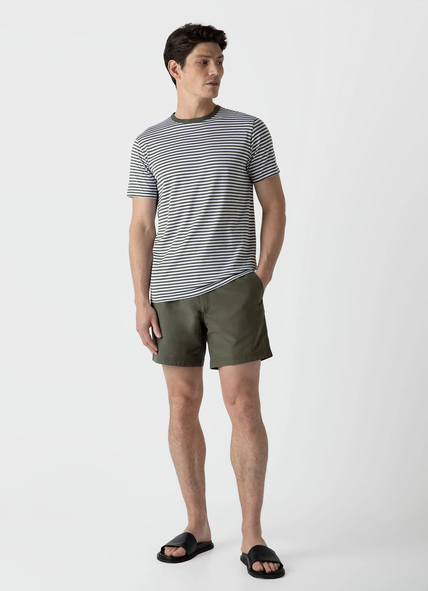 Men's Tailored Swim Shorts in Hunter Green - Image 2