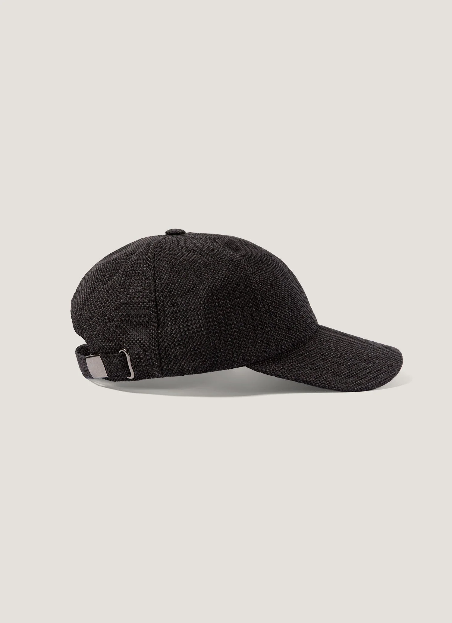 Men's Textured Wool Cap in Truffle