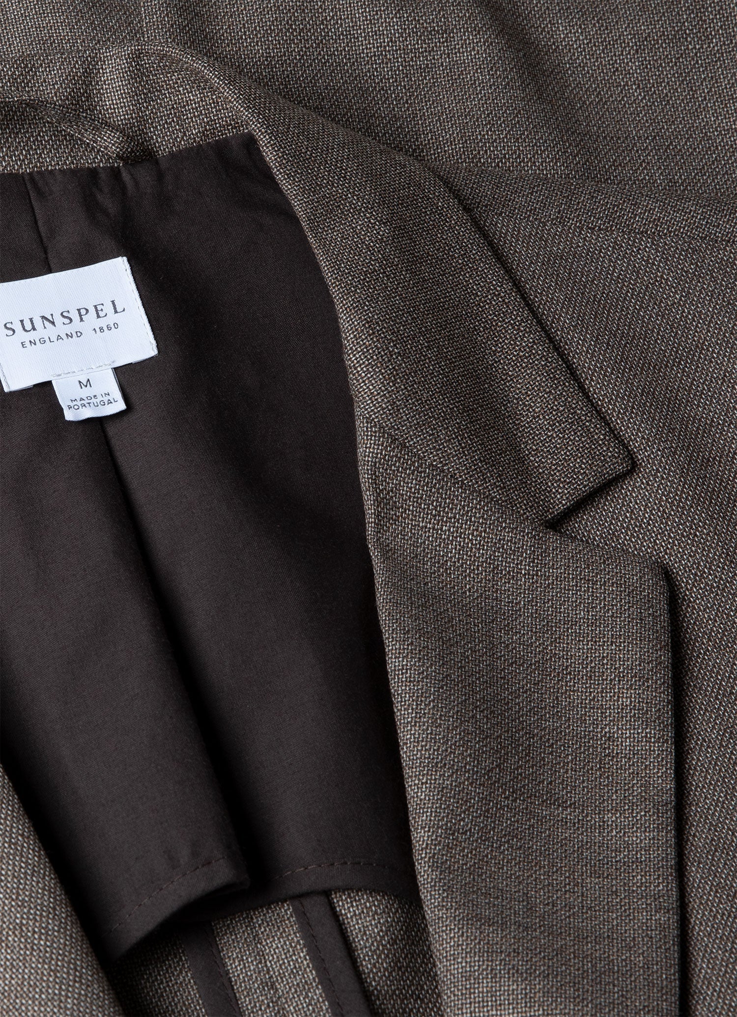Men's Travel Wool Blazer in Dark Stone Melange - Image 4