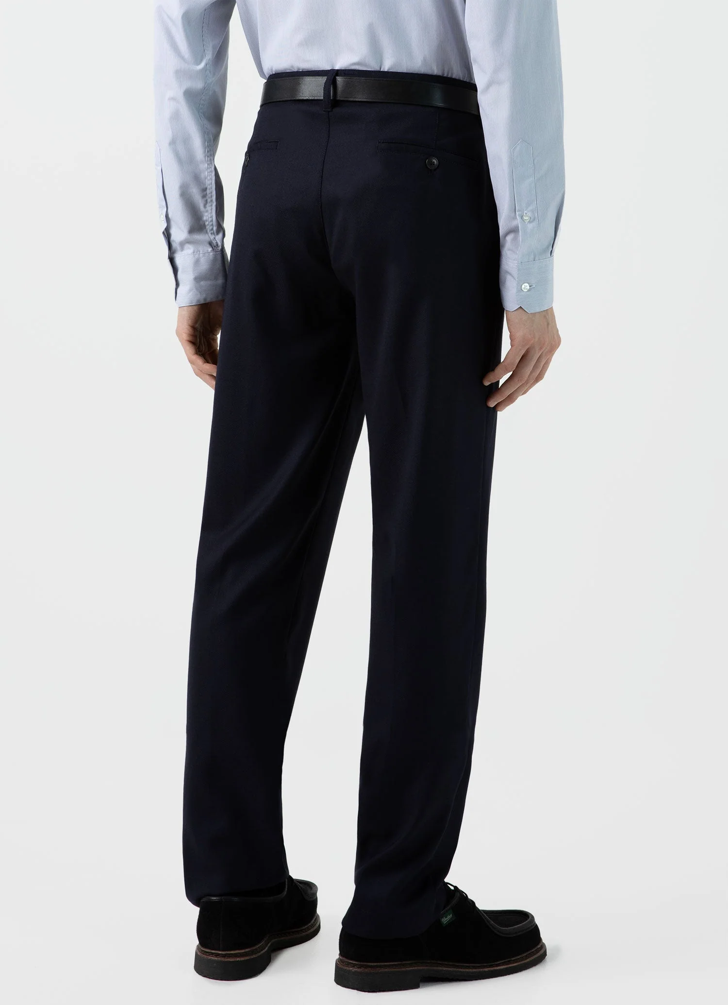 Men's Travel Wool Trouser in Navy - Image 5