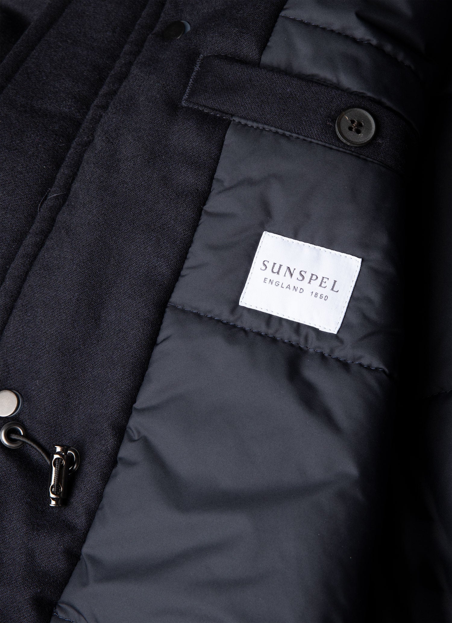 Men's Wool Cashmere Field Jacket in Navy - Image 8