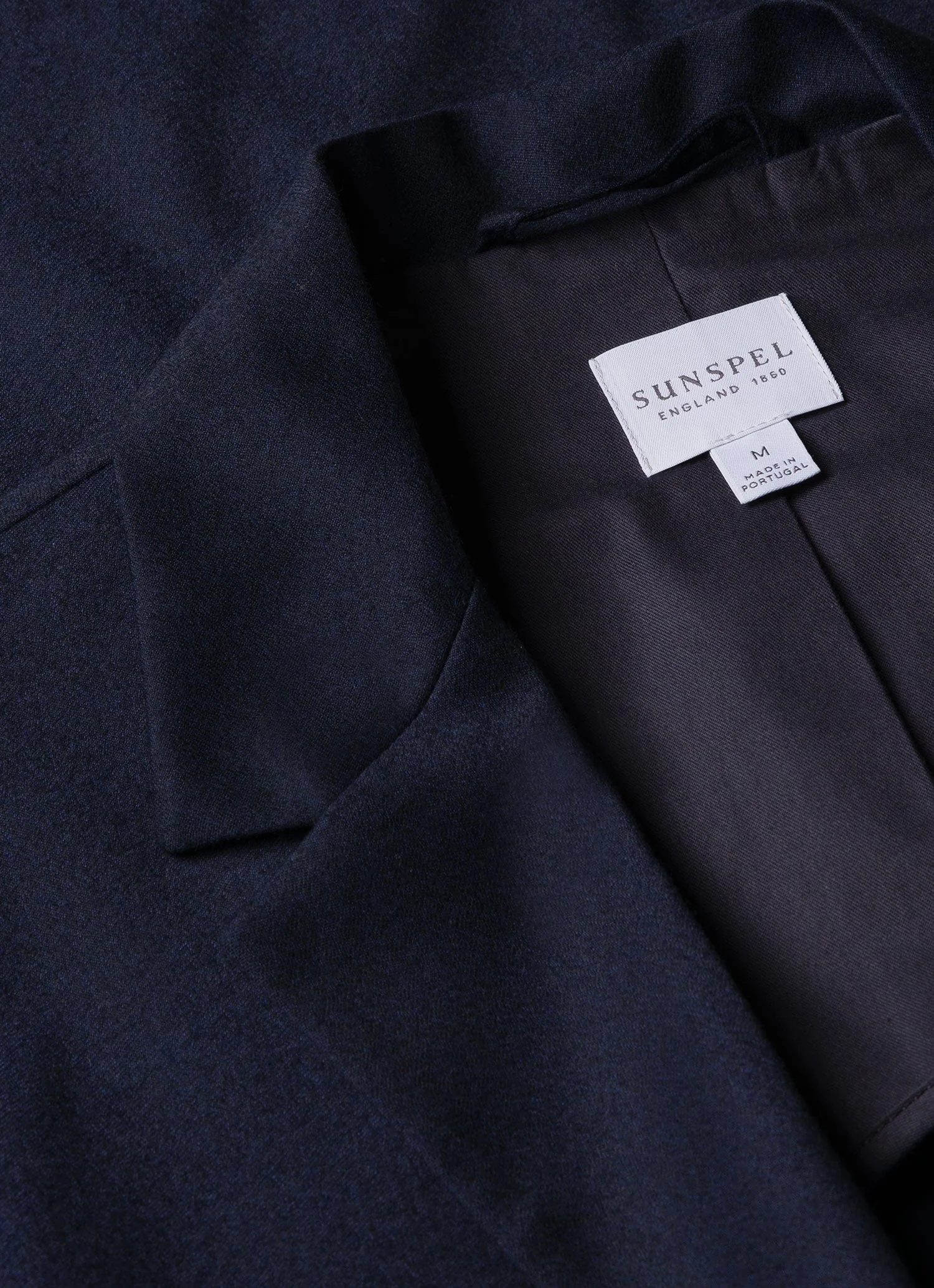 Men's Wool Flannel Blazer in Navy Melange - Image 4