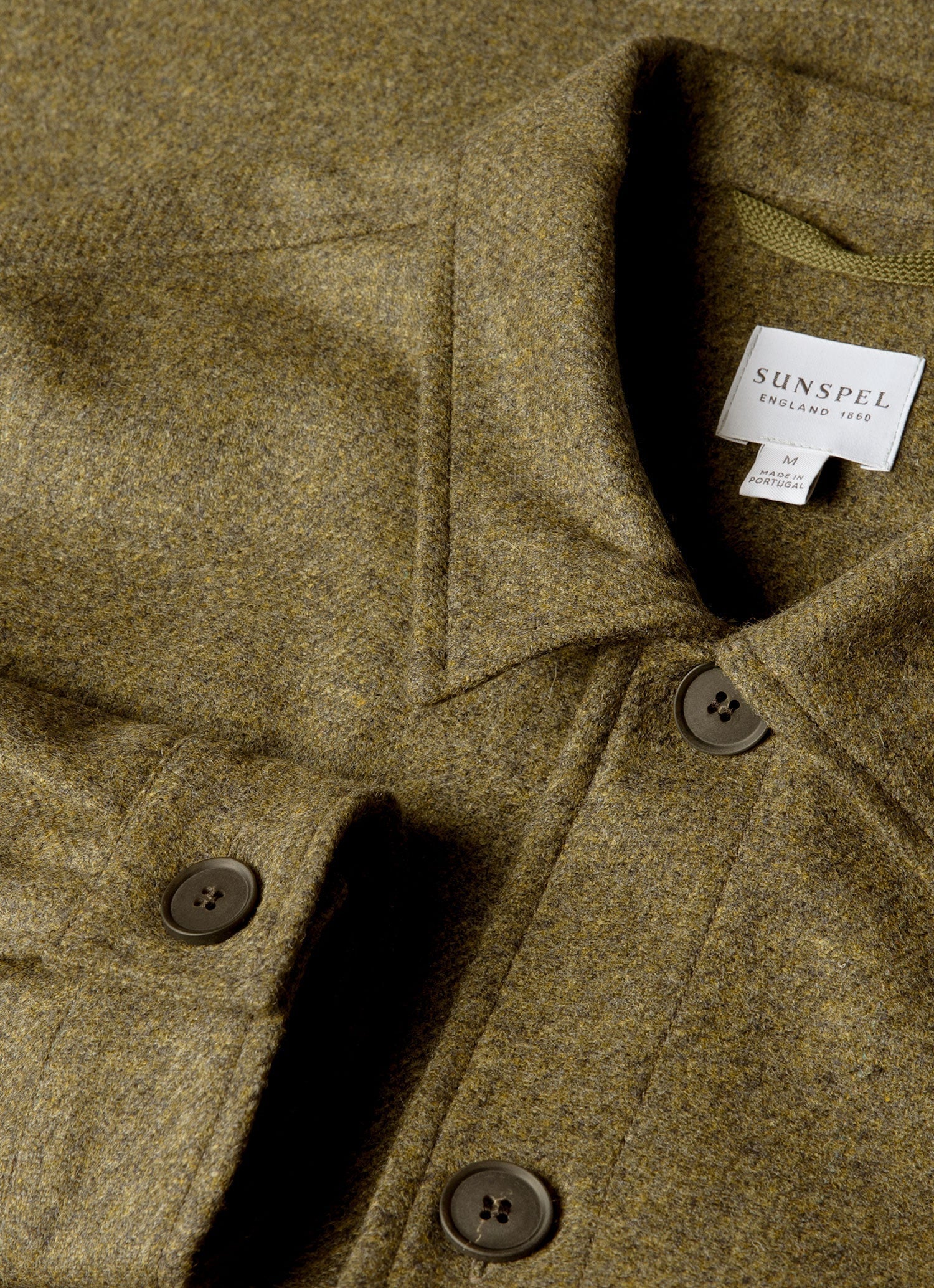 Men's Wool Twin Pocket Jacket in Sea Moss - Image 4